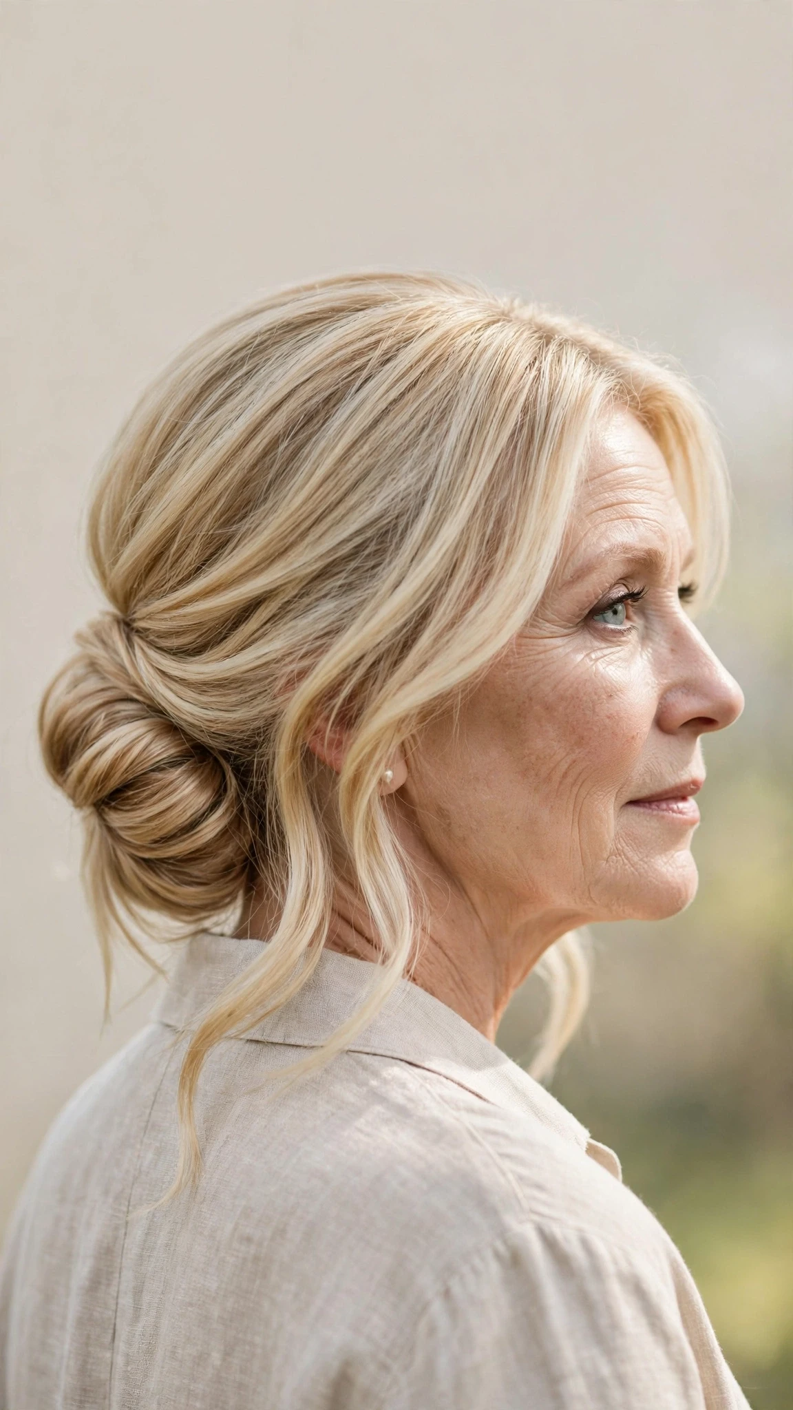 Spring Chignon Hairstyles For Spring Weddings With Smooth Glossy Lengths, Feathered Ends And Delicate Blonde Dimension