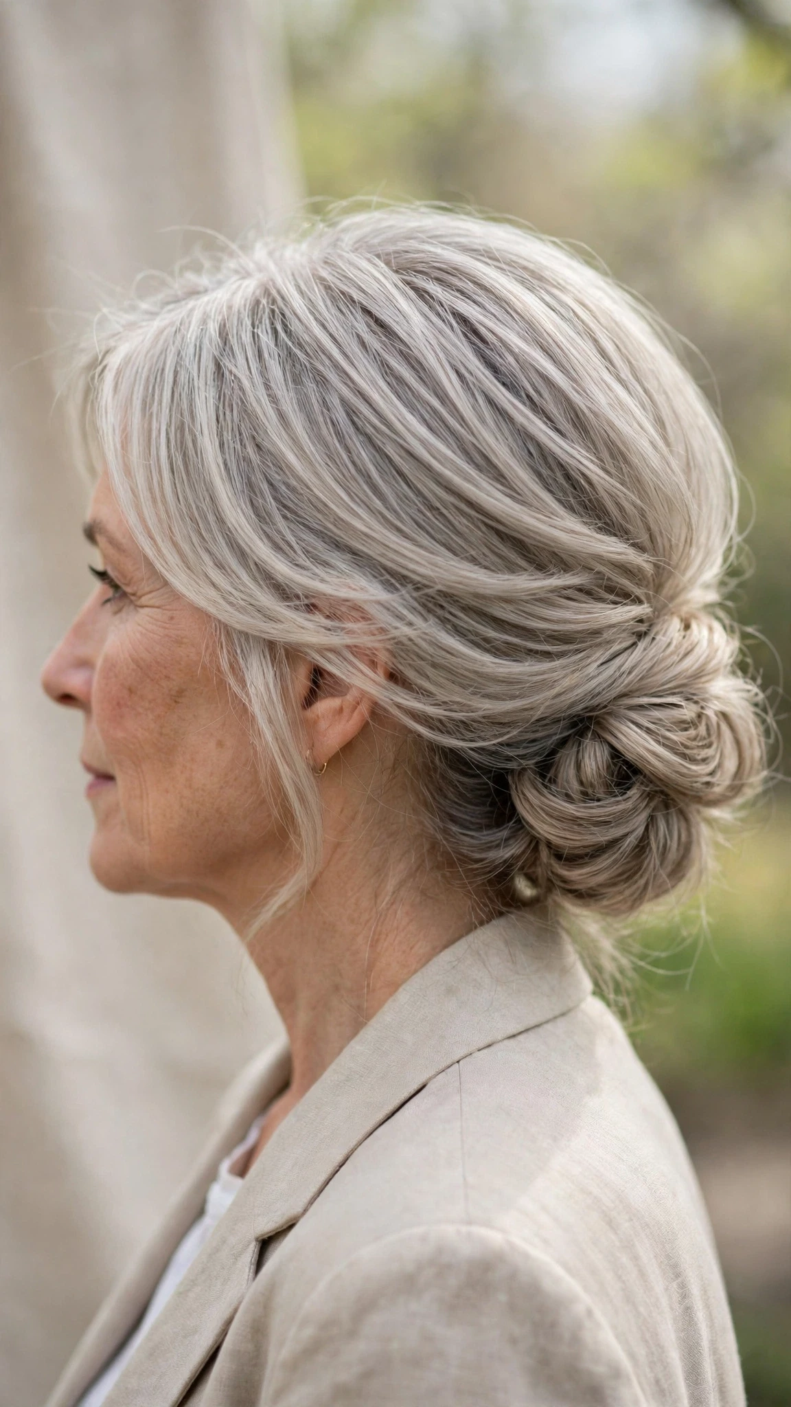 18 Spring chignon hairstyles for women over 50 with fine hair and volume That Are Chic, Fresh and Flattering 5 Spring Chignon Hairstyles With Fine Hair And Volume With Smooth Glossy Lengths, A Layered Shape That Moves And Cool Ash Softness