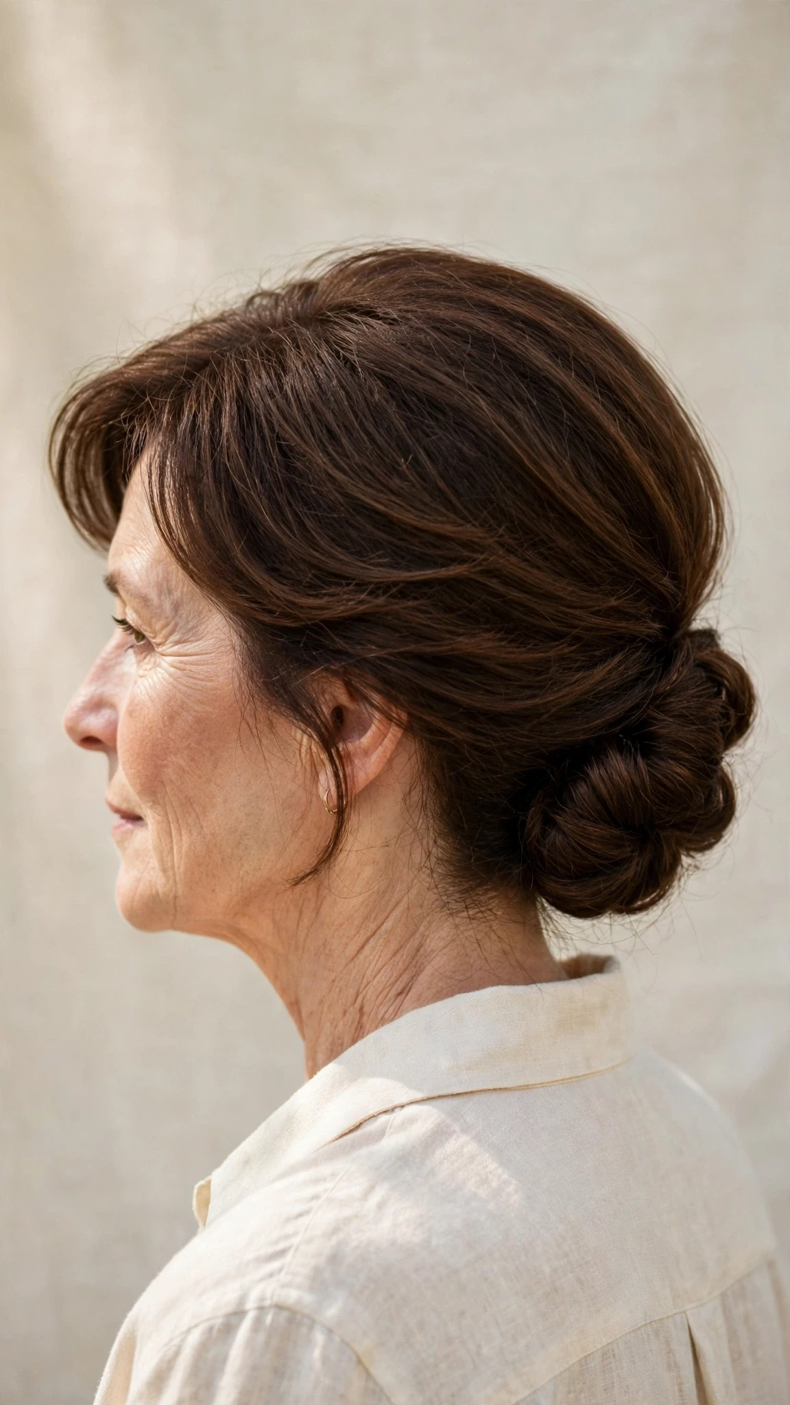 18 Spring chignon hairstyles for women over 50 with fine hair and volume That Are Chic, Fresh and Flattering 12 Spring Chignon Hairstyles With Fine Hair And Volume With A Polished Blowout, Blunt Ends With Soft Layers And Rich Chocolate Depth