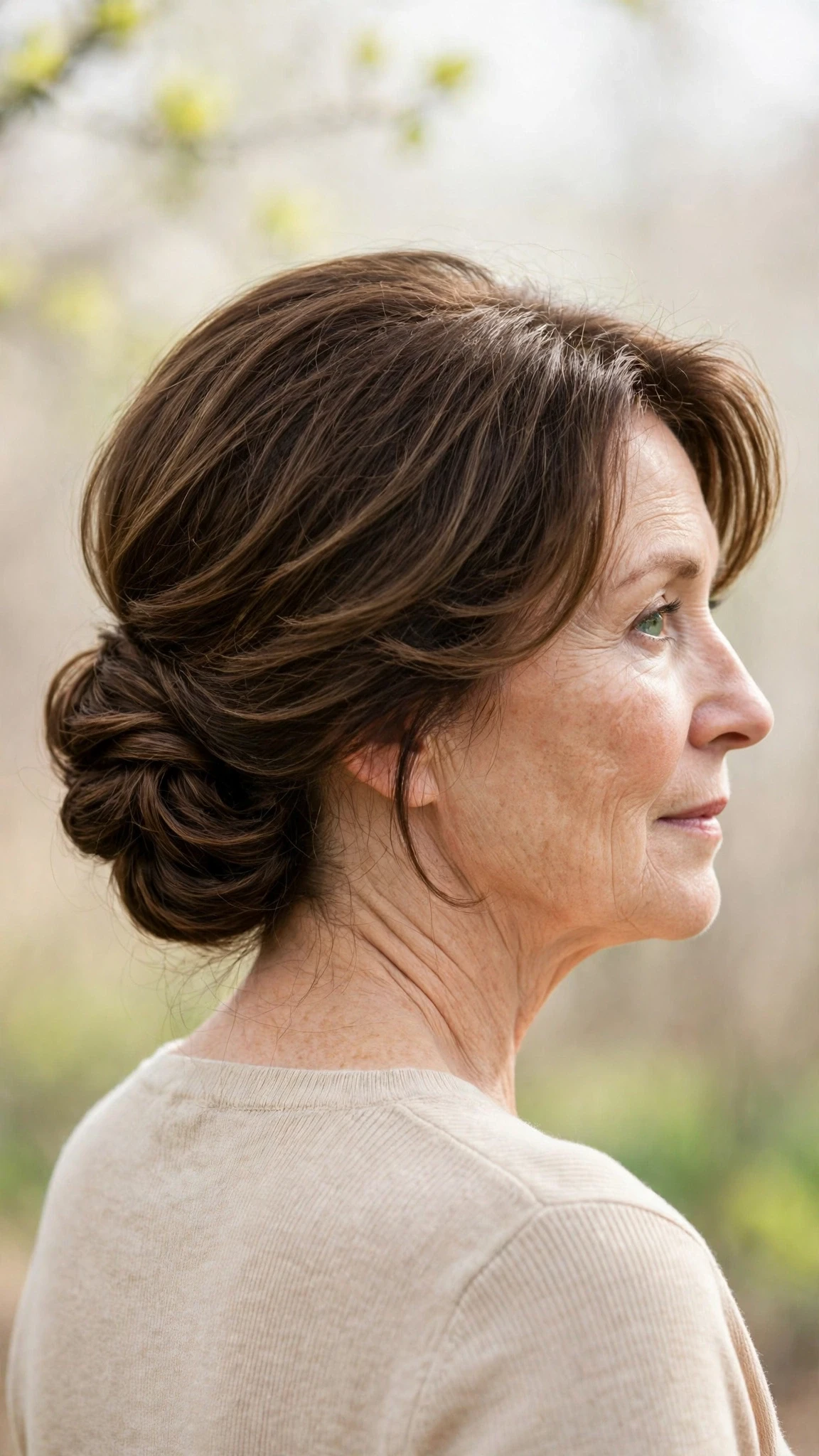 18 Spring chignon hairstyles for women over 50 with fine hair and volume That Are Chic, Fresh and Flattering 16 Spring Chignon Hairstyles With Fine Hair And Volume With A Polished Blowout, Long Soft Layers And Natural Brunette Depth