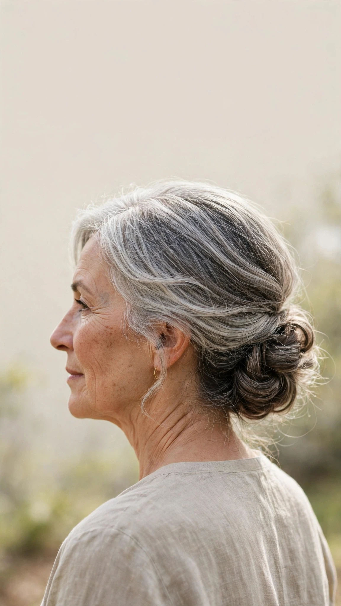 18 Spring chignon hairstyles for women over 50 with fine hair and volume That Are Chic, Fresh and Flattering 18 Spring Chignon Hairstyles With Fine Hair And Volume With A Relaxed Lived-In Wave, Subtle Internal Layers And Silver-Blended Brightness
