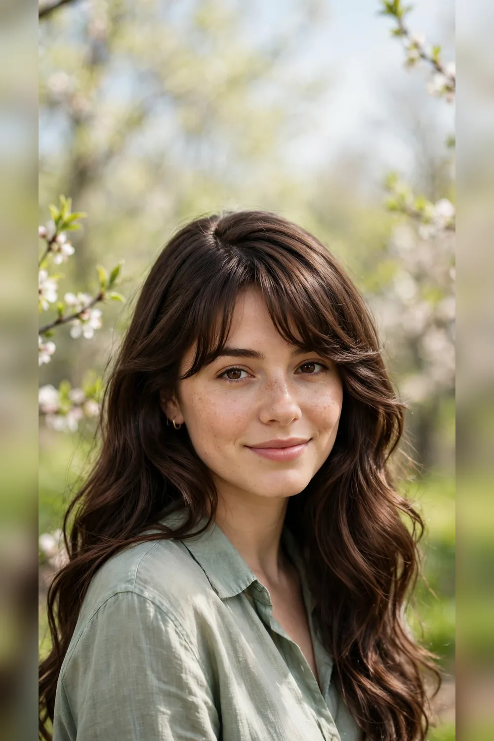 Spring Curtain Bang Hairstyles With a Deep Side Part