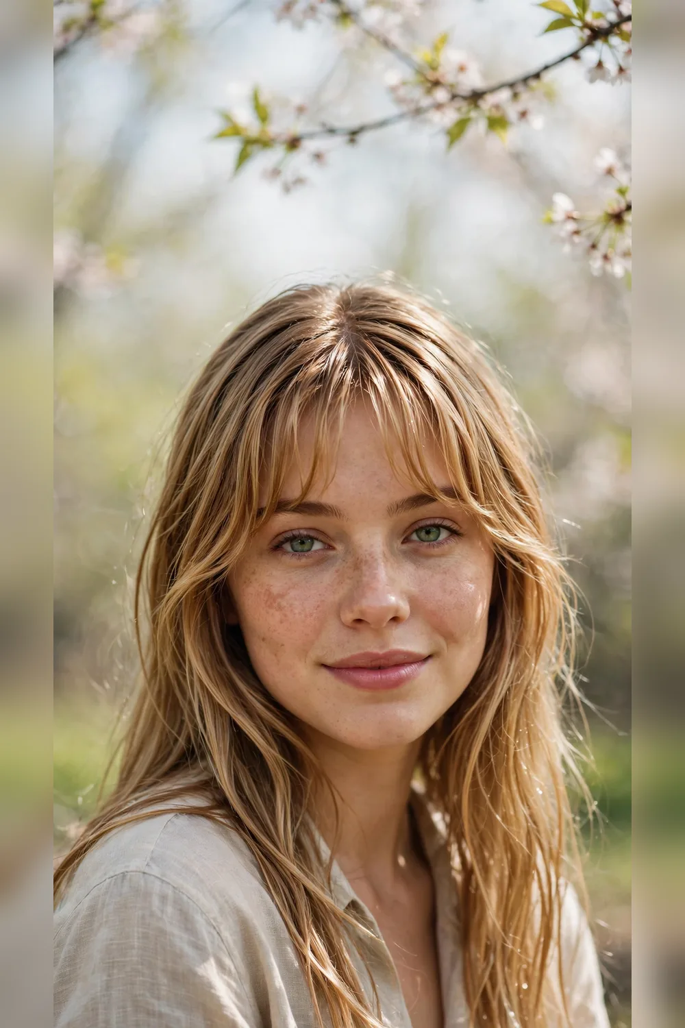 Spring Curtain Bang Hairstyles With a Wet-Look Finish