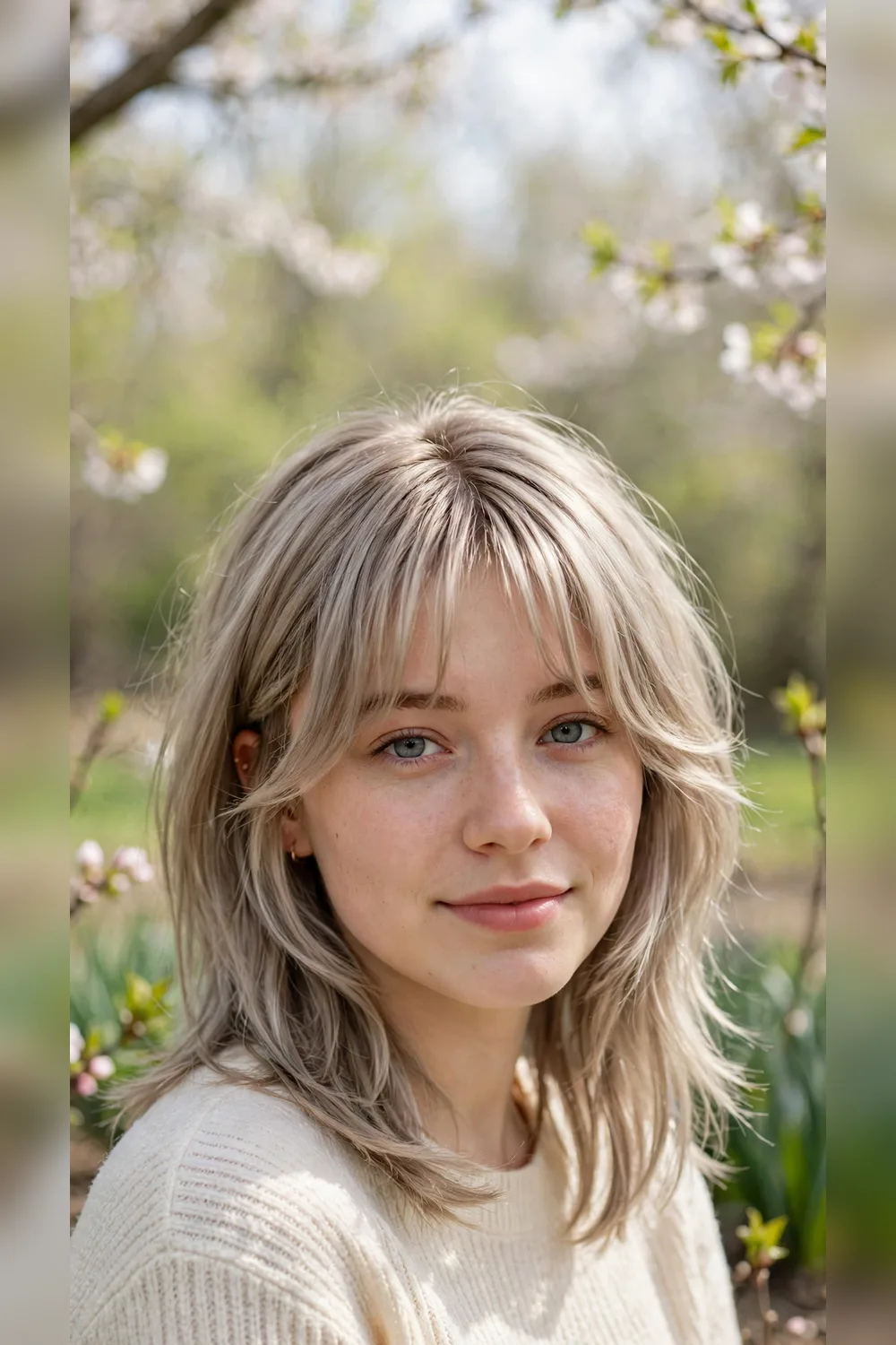 Spring Curtain Bang Hairstyles With an Undercut Detail