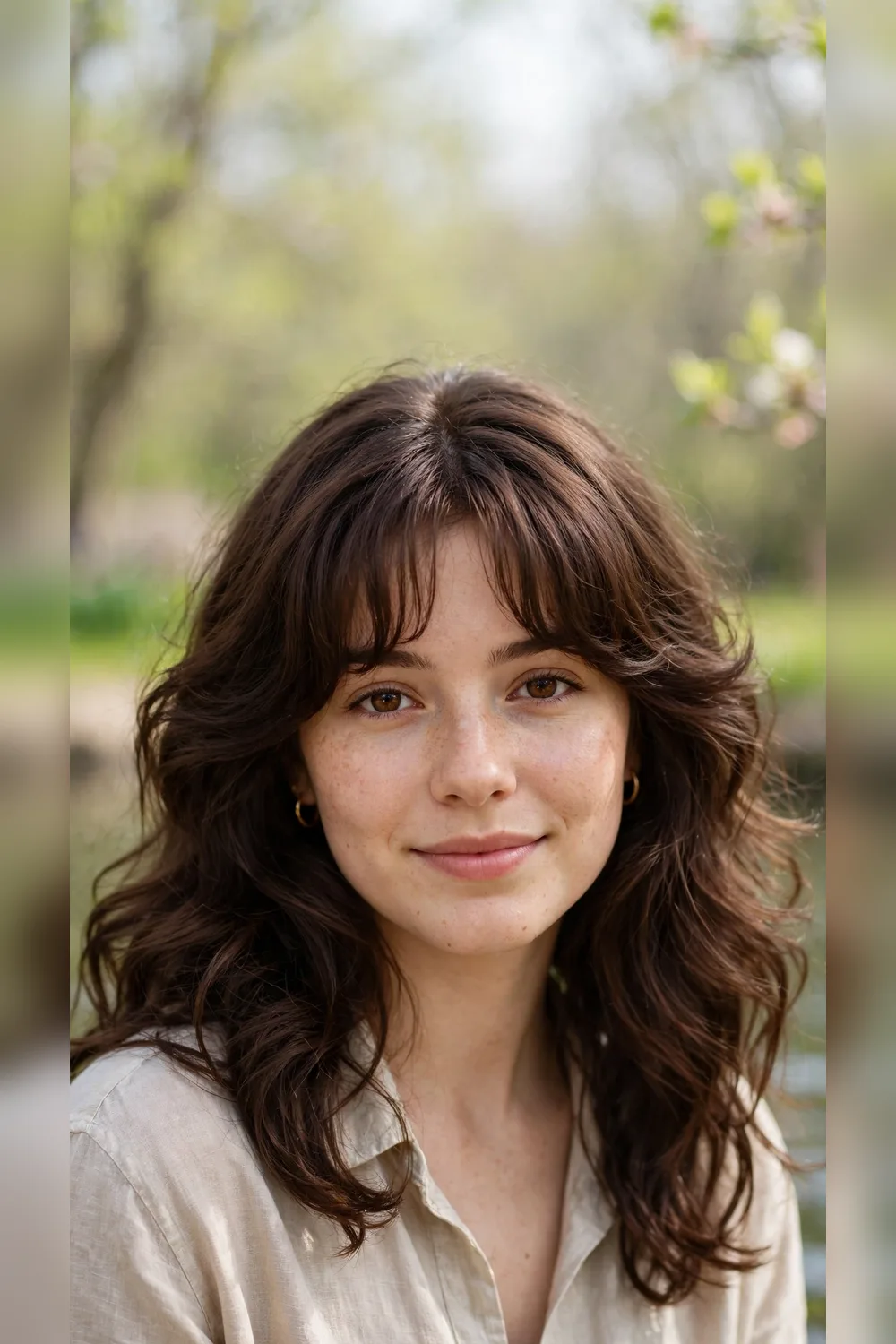 Spring Curtain Bang Hairstyles With a Blow-Dry Shape