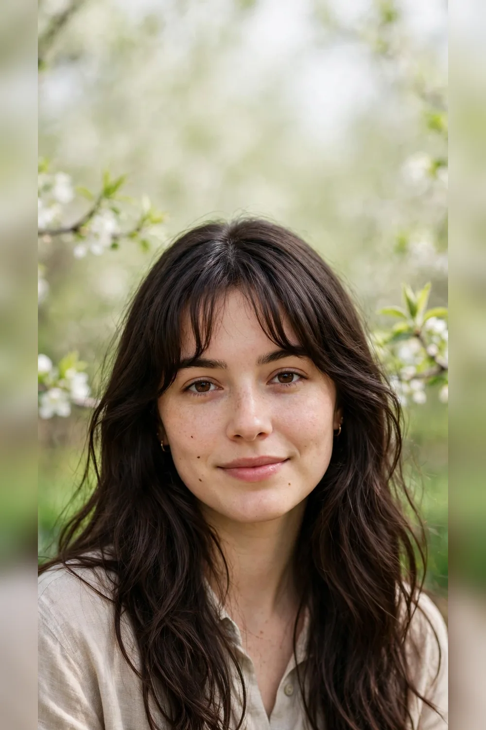 50 Spring Curtain Bang Hairstyles for Women in Their 20s with Long Layers That Feel Fresh, Flattering and Easy to Wear 11 Spring Curtain Bang Hairstyles With Air-Dried Texture