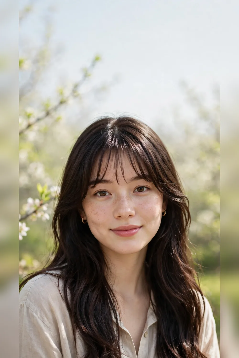 50 Spring Curtain Bang Hairstyles for Women in Their 20s with Long Layers That Feel Fresh, Flattering and Easy to Wear 14 Spring Curtain Bang Hairstyles With a Rounded Silhouette
