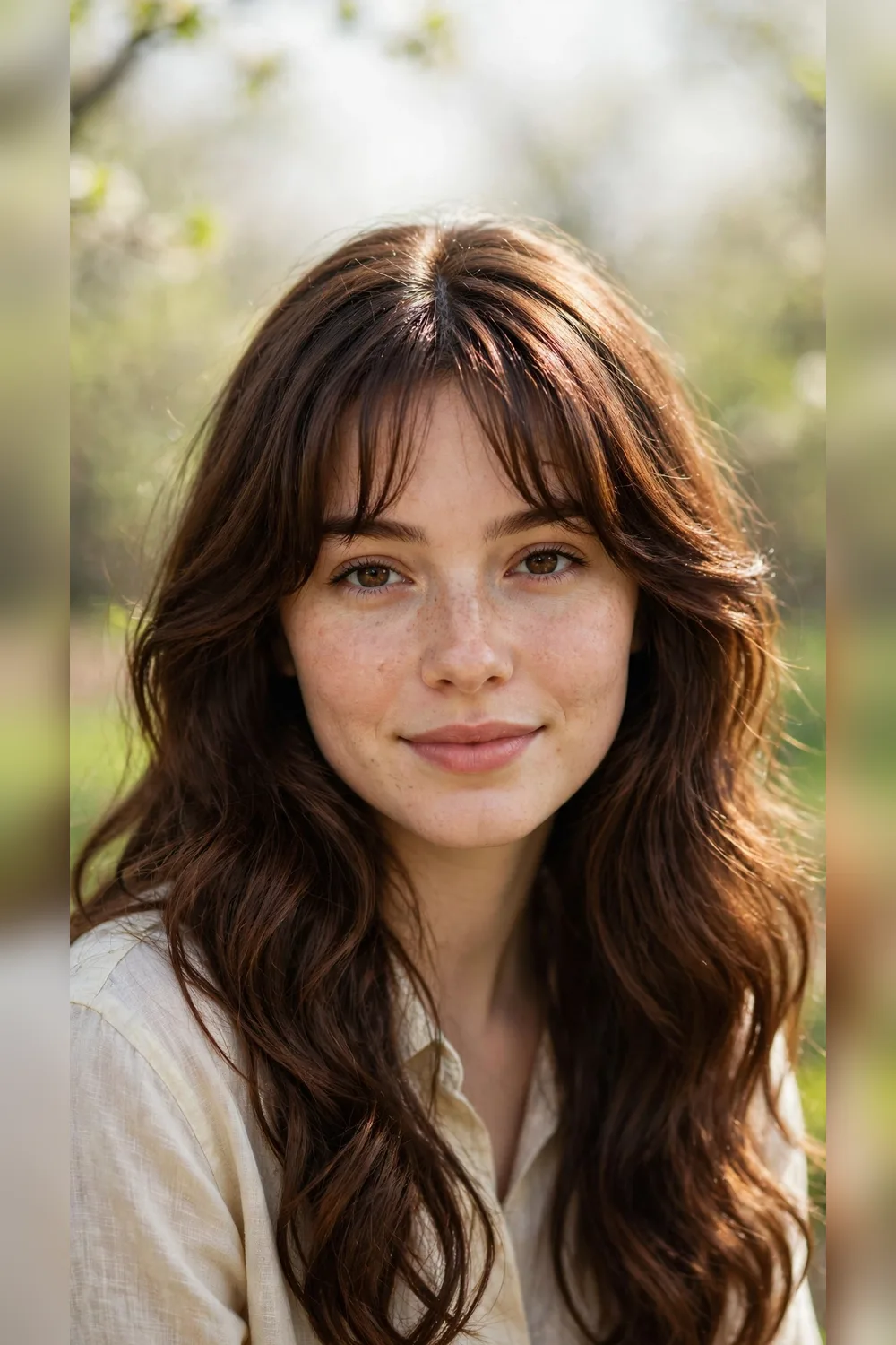 50 Spring Curtain Bang Hairstyles for Women in Their 20s with Long Layers That Feel Fresh, Flattering and Easy to Wear 15 Spring Curtain Bang Hairstyles With Warm Tones