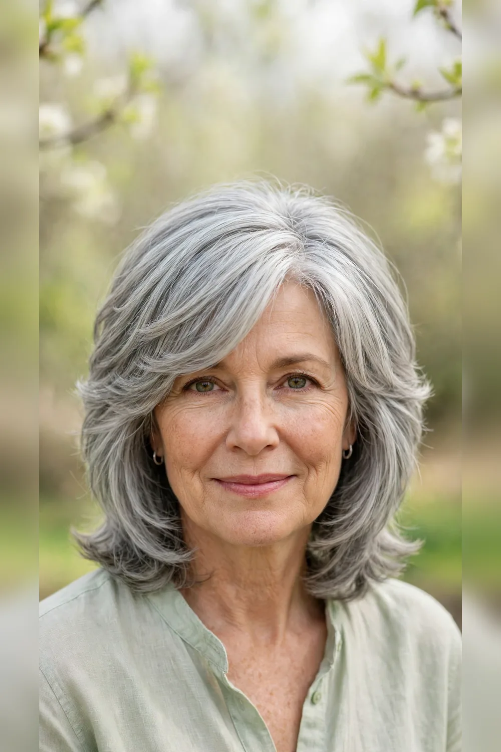Spring Layered Haircuts With a Side Sweep