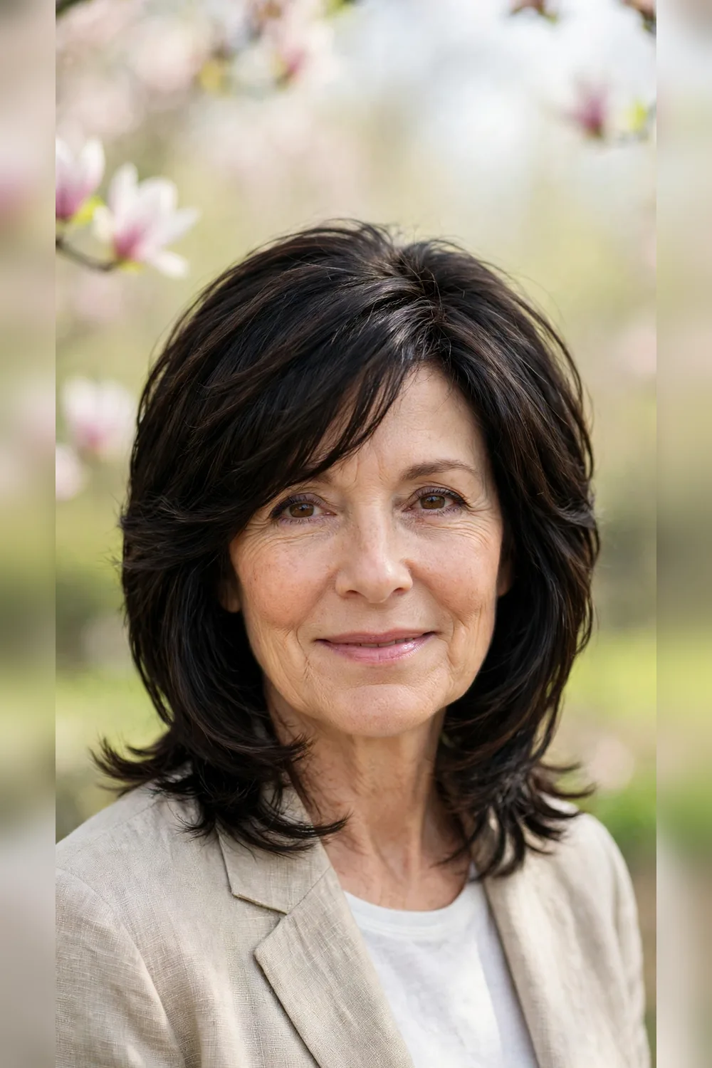 Spring Layered Haircuts With a Tapered Neckline