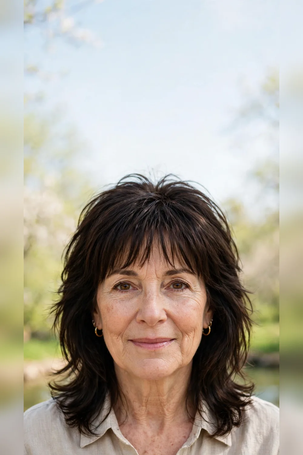 Spring Layered Haircuts With a Piecey Fringe