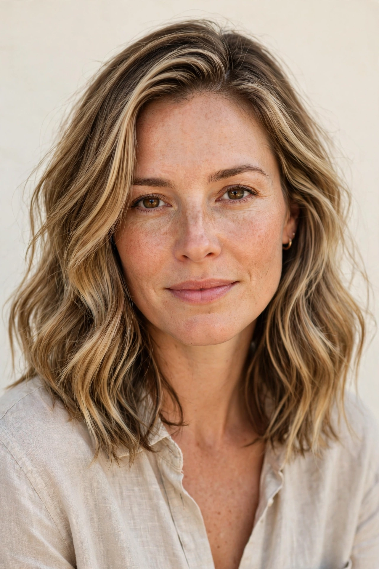 Dark Blonde Beachy Long Bob
