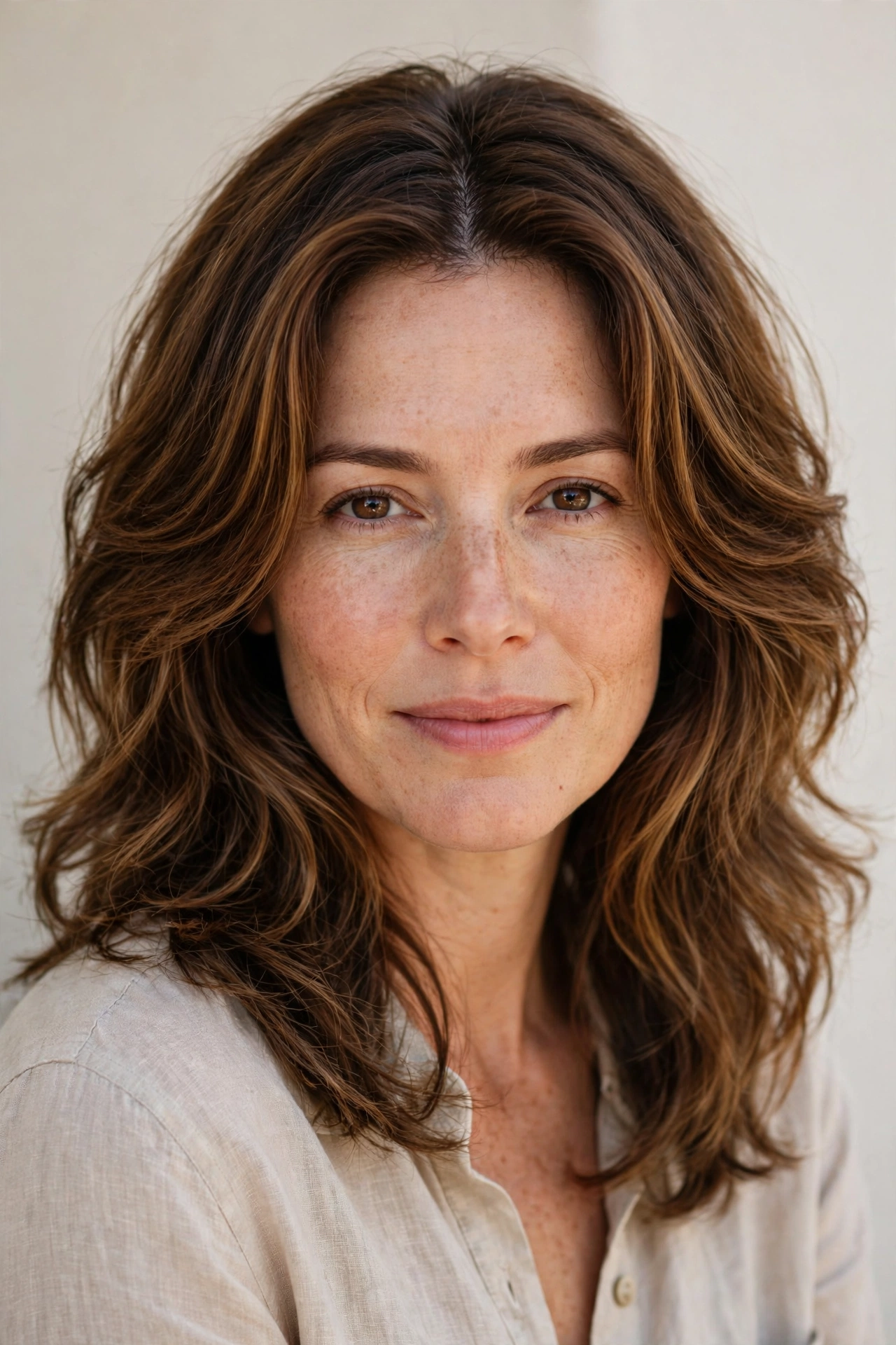 Warm Brunette Voluminous Layers