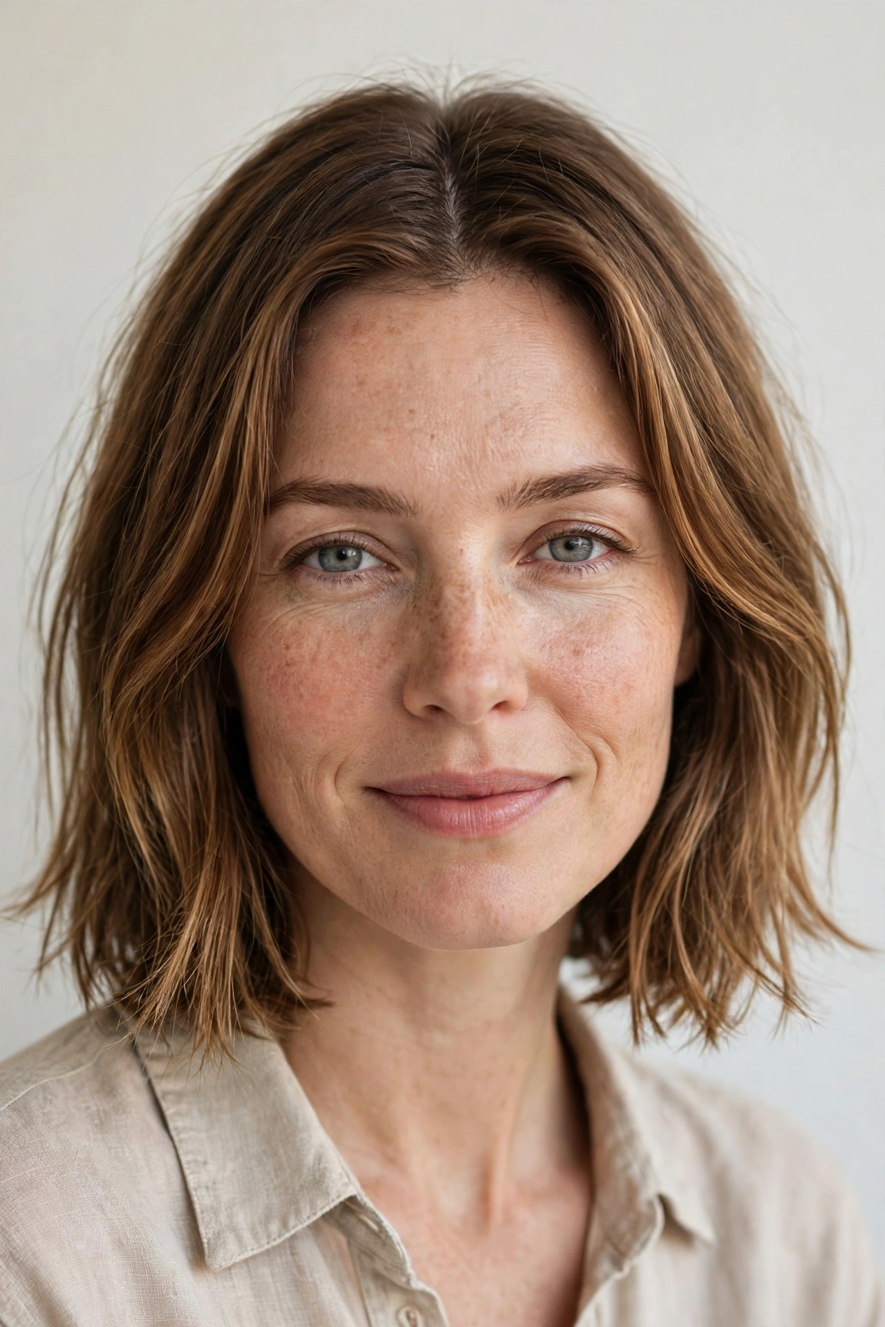 Honey Brown Layered Bob