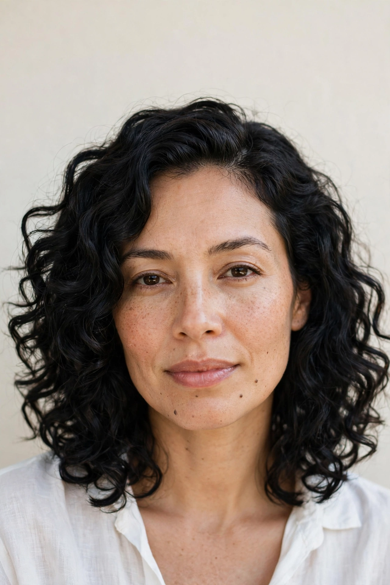 Shoulder-Length Black Wash and Go Curls