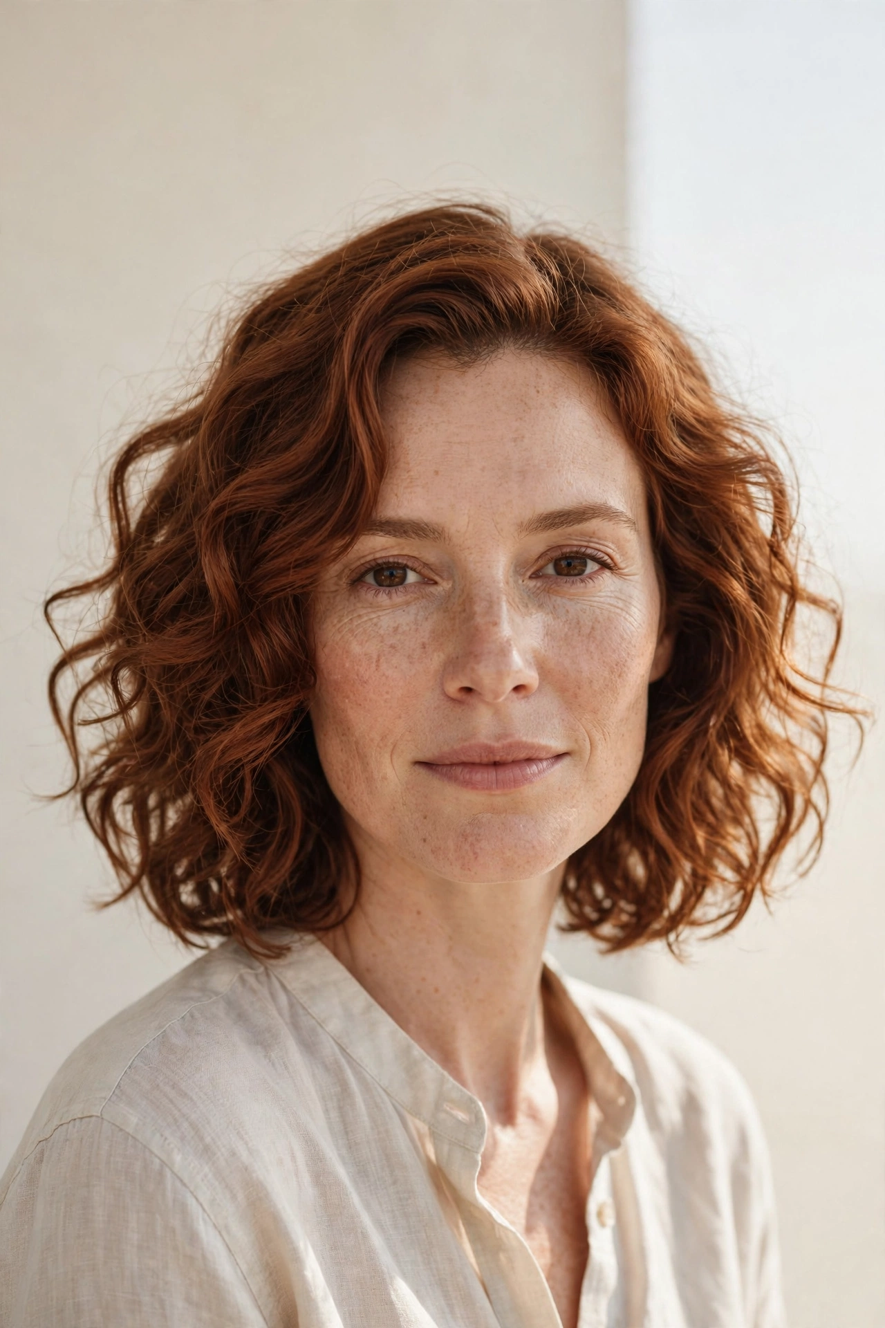 Auburn Chin-Length Wash and Go Curls