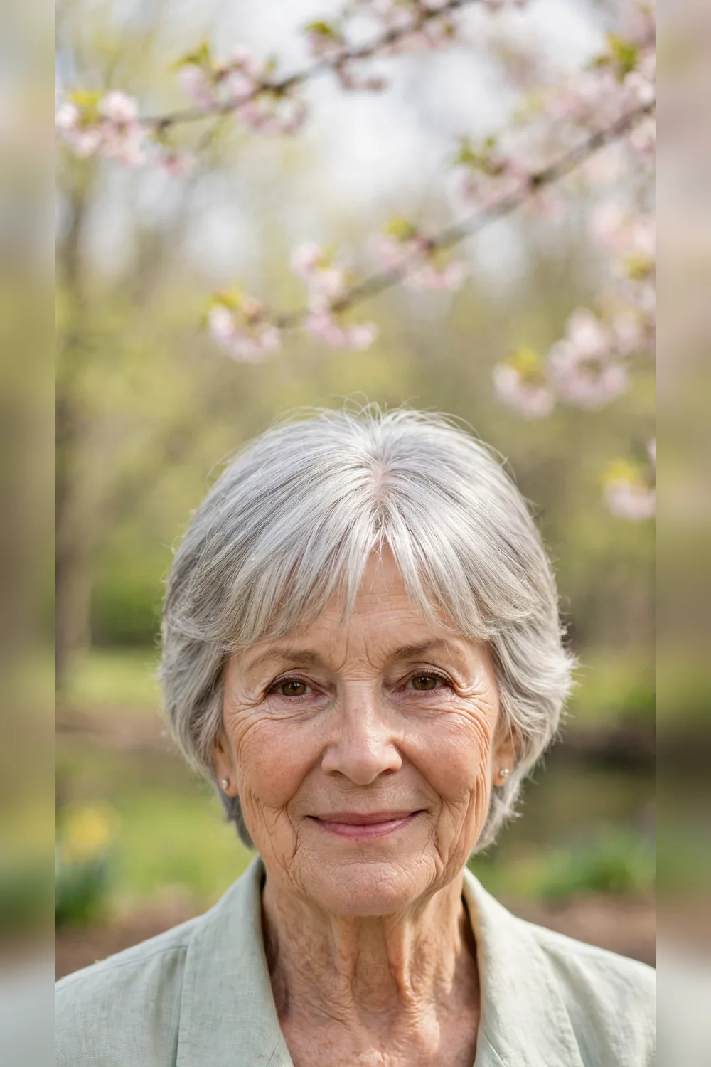 Spring Short Haircuts With Curtain Bangs