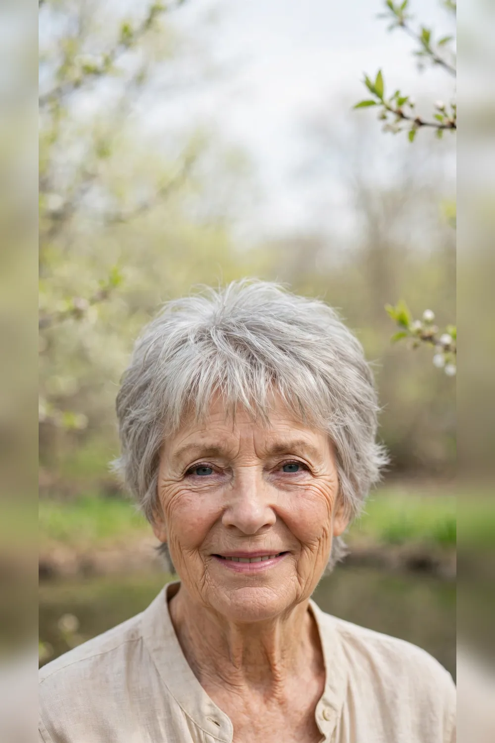 Spring Short Haircuts With a Piecey Fringe