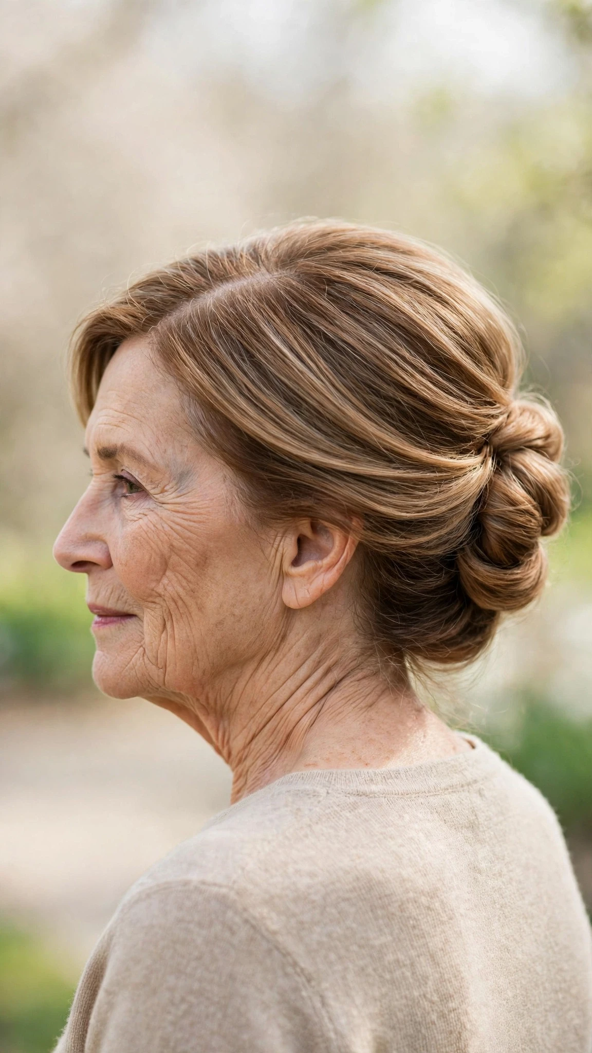 30 Spring updos for women over 70 with a soft bun and gentle volume That Are Chic, Fresh and Flattering 9 Spring Updos With A Soft Bun And Gentle Volume With A Sleek Straight Finish, A Centre Part With Soft Layers And Warm Caramel Tones