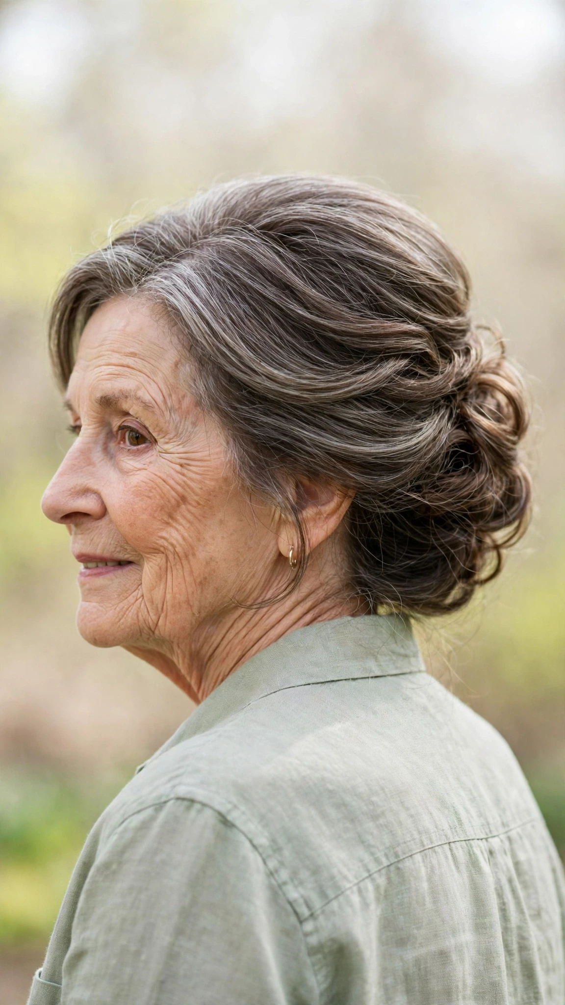 30 Spring updos for women over 70 with a soft bun and gentle volume That Are Chic, Fresh and Flattering 16 Spring Updos With A Soft Bun And Gentle Volume With Silky Smooth Strands, Graduated Layers And Natural Brunette Depth