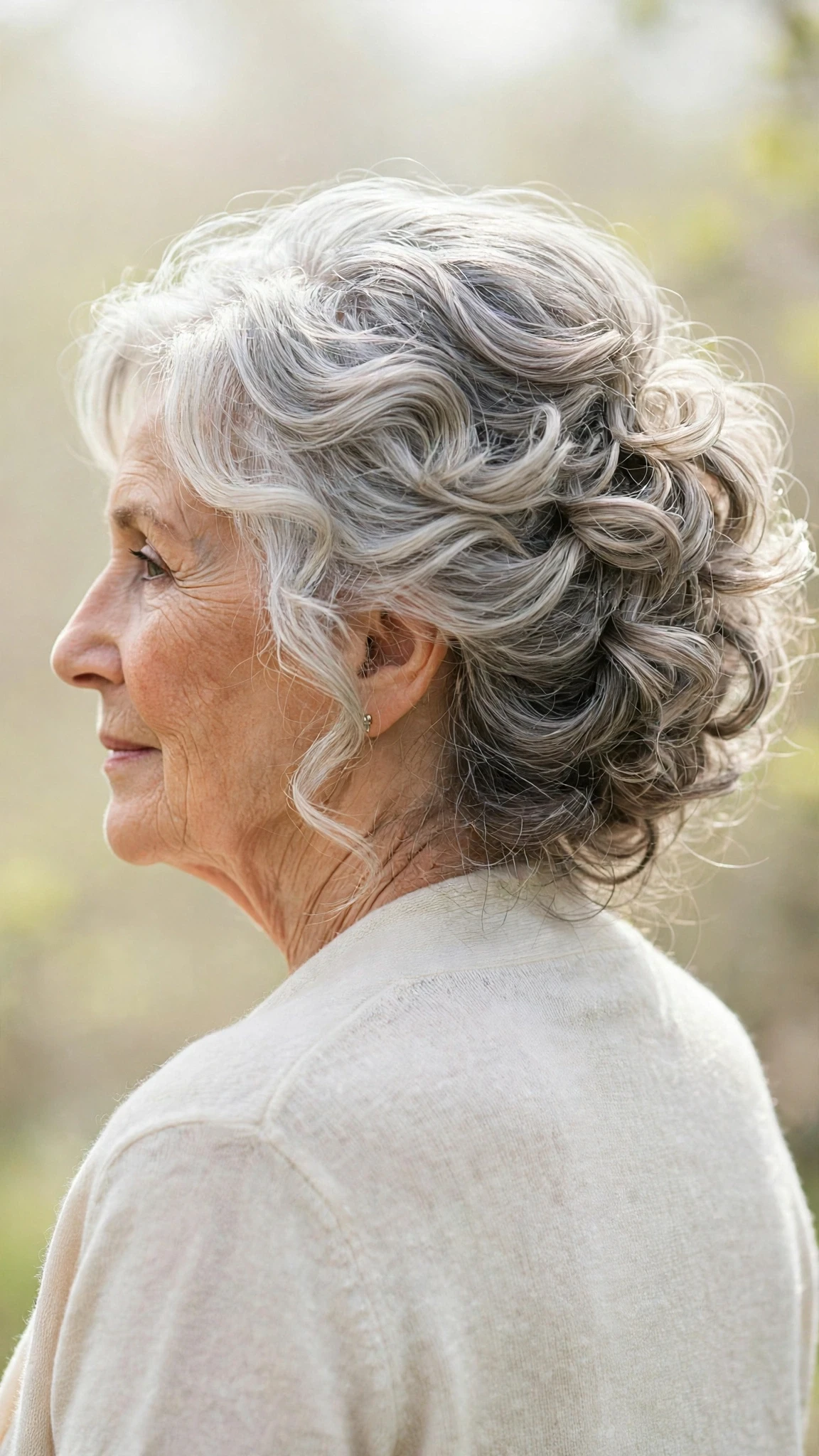 30 Spring updos for women over 70 with a soft bun and gentle volume That Are Chic, Fresh and Flattering 18 Spring Updos With A Soft Bun And Gentle Volume With Loose Romantic Curls, A Layered Shape That Moves And Silver-Blended Brightness
