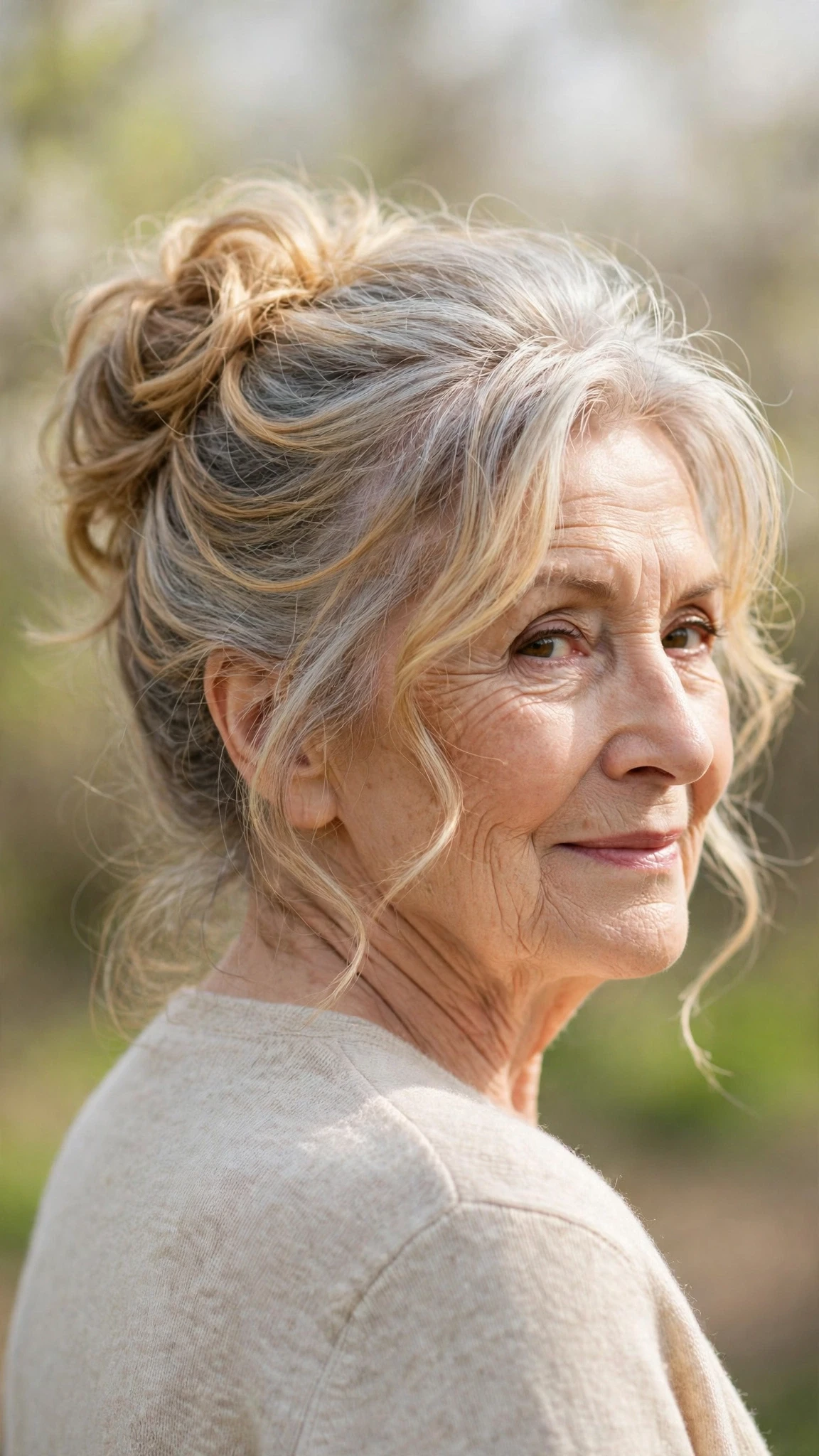 30 Spring updos for women over 70 with a soft bun and gentle volume That Are Chic, Fresh and Flattering 23 Spring Updos With A Soft Bun And Gentle Volume With Soft Bends And Flicked Ends, Wispy Pieces Around The Face And Soft Golden Pieces