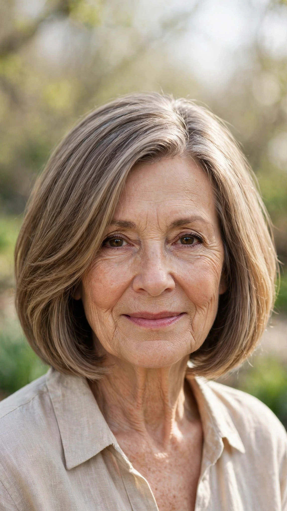 50 Sun kissed highlights for women over 60 with a layered bob and warm tones That Are Chic, Fresh and Flattering 5 Sun Kissed Highlights With A Layered Bob And Warm Tones With Silky Smooth Strands, A Deep Side Part And Cool Ash Softness