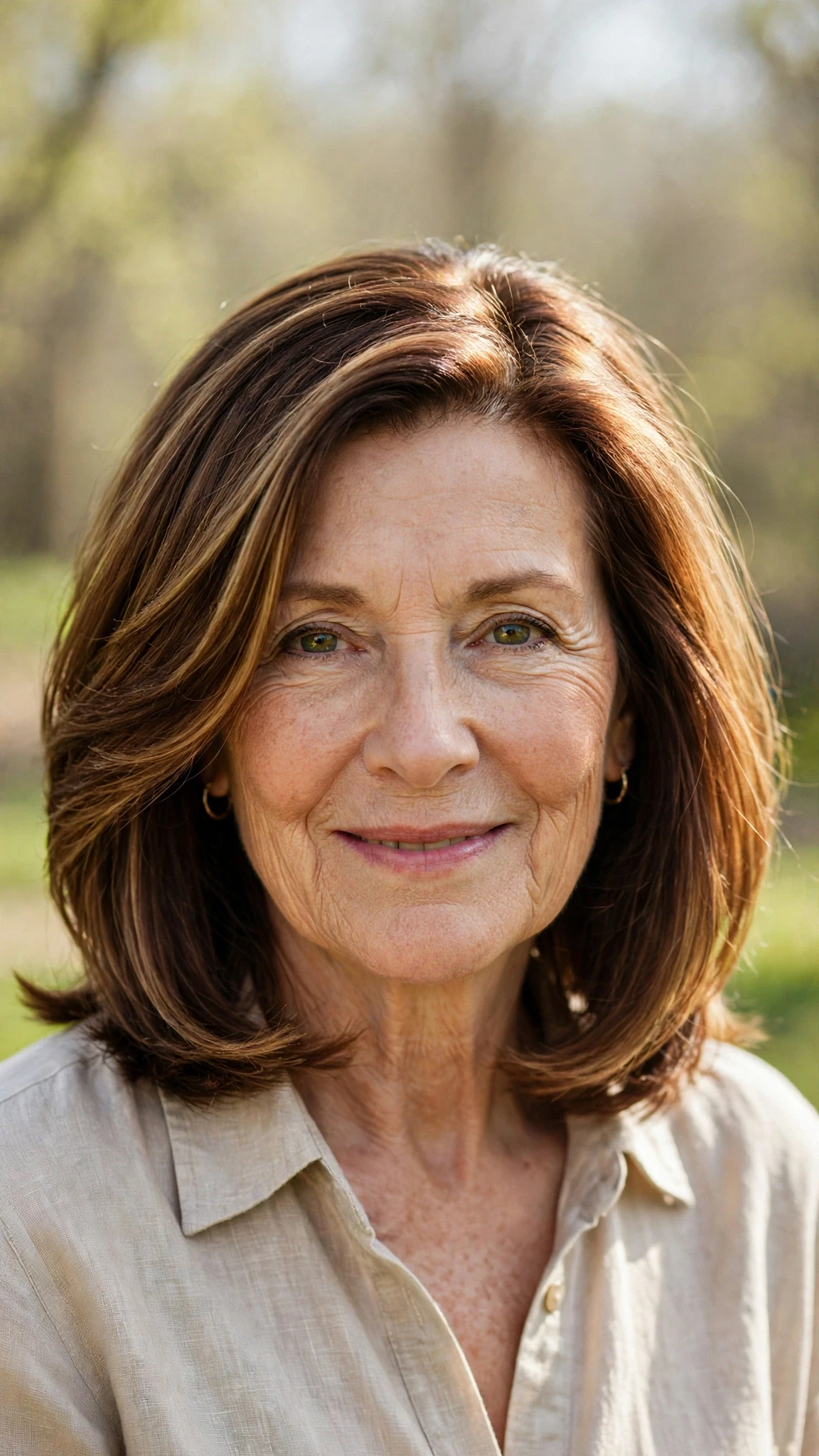 50 Sun kissed highlights for women over 60 with a layered bob and warm tones That Are Chic, Fresh and Flattering 17 Sun Kissed Highlights With A Layered Bob And Warm Tones With Silky Smooth Strands, A Deep Side Part And Rich Chocolate Depth