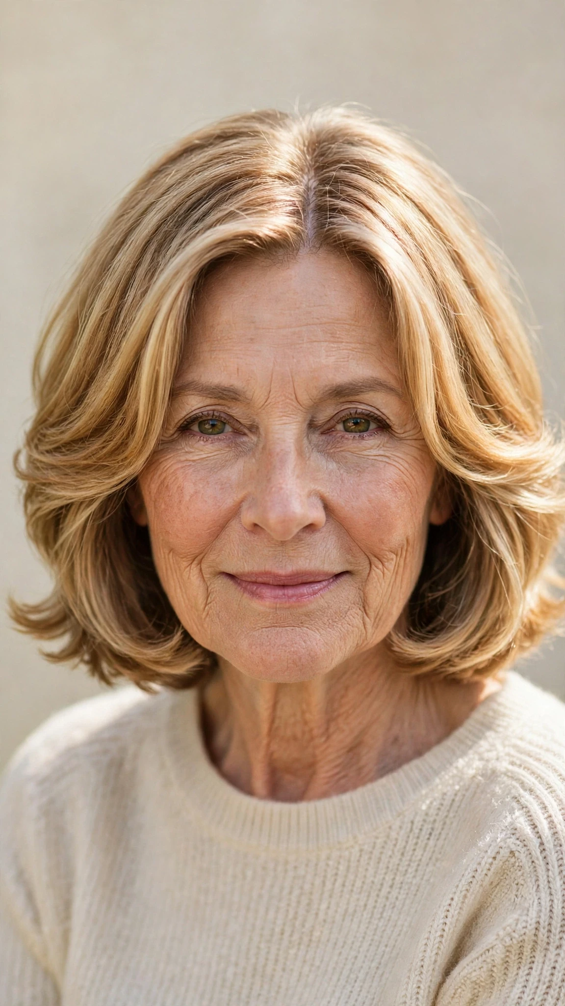 50 Sun kissed highlights for women over 60 with a layered bob and warm tones That Are Chic, Fresh and Flattering 36 Sun Kissed Highlights With A Layered Bob And Warm Tones With Soft Bends And Flicked Ends, A Centre Part With Soft Layers And Honey Blonde Shine