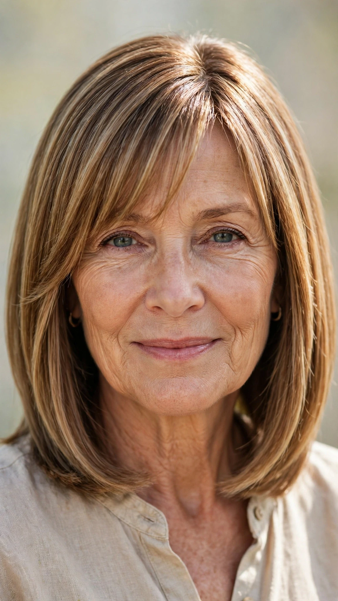 50 Sun kissed highlights for women over 60 with a layered bob and warm tones That Are Chic, Fresh and Flattering 42 Sun Kissed Highlights With A Layered Bob And Warm Tones With A Sleek Straight Finish, Curtain Pieces And A Fresh Salon Shine