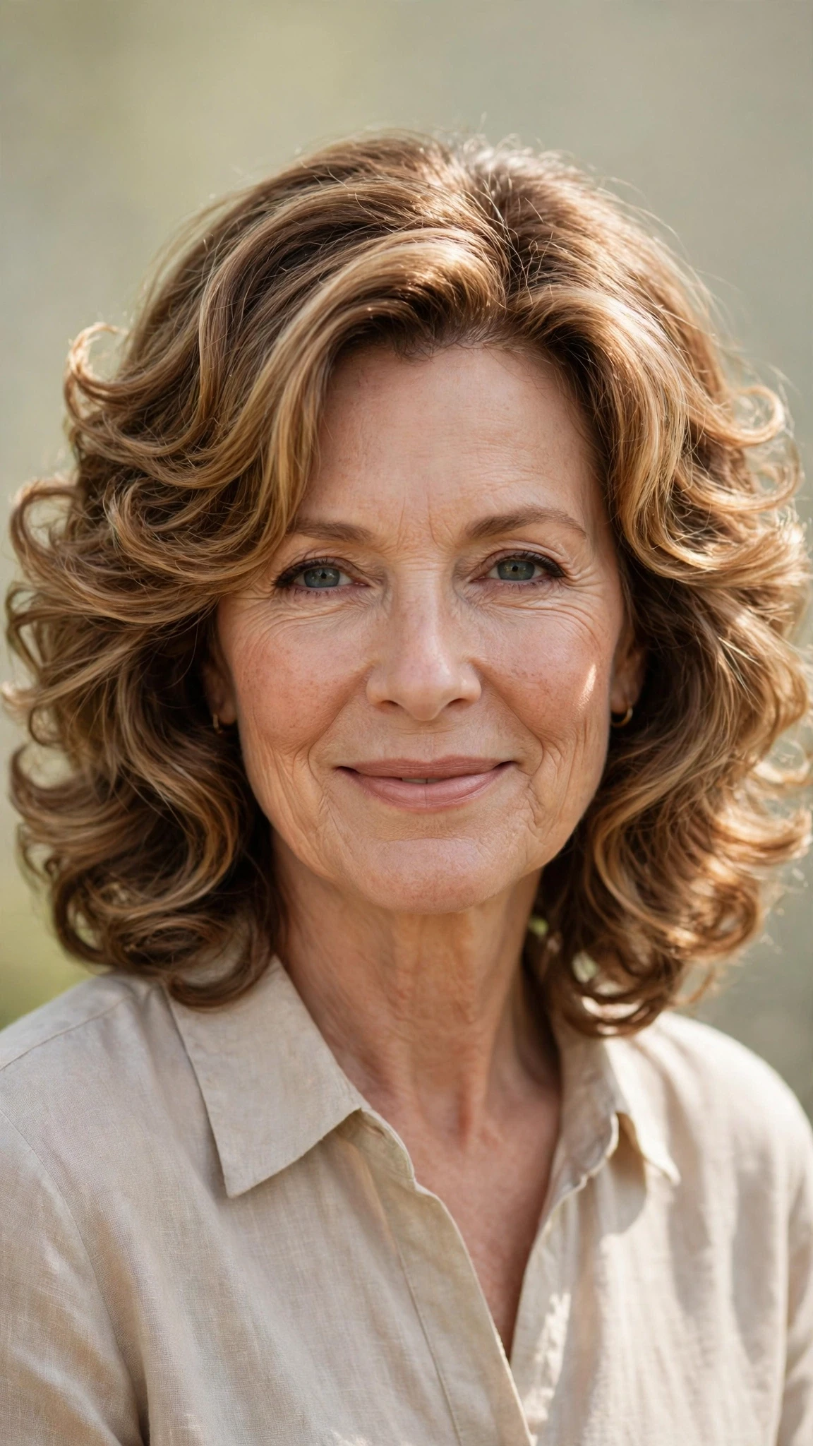 50 Sun kissed highlights for women over 60 with a layered bob and warm tones That Are Chic, Fresh and Flattering 43 Sun Kissed Highlights With A Layered Bob And Warm Tones With Loose Romantic Curls, Graduated Layers And A Glossy Shine Finish