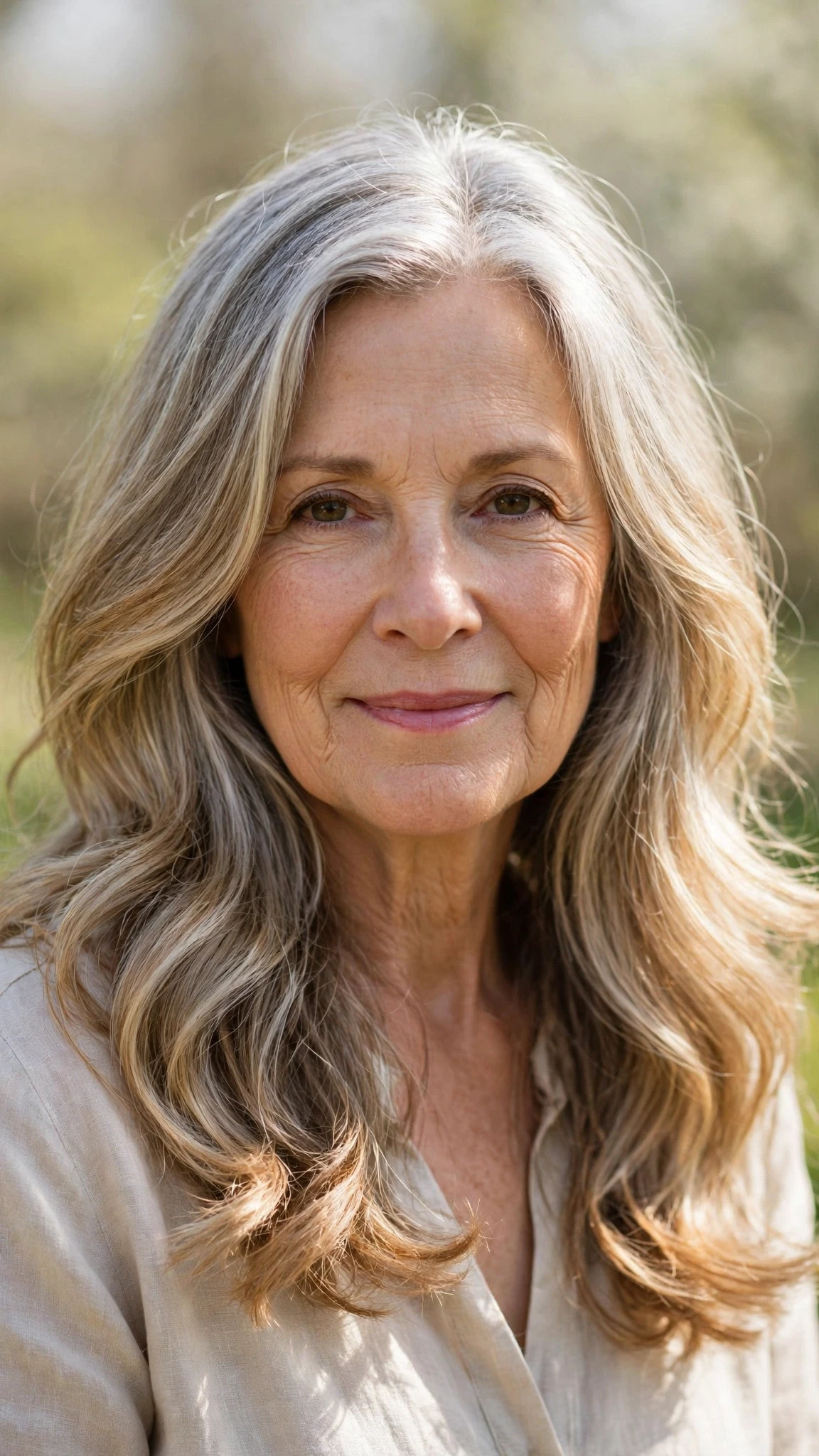38 Sun kissed highlights for women over 60 with long hair and natural shine That Are Chic, Fresh and Flattering 18 Sun Kissed Highlights With Long Hair And Natural Shine With Soft Waves, Feathered Ends And Silver-Blended Brightness