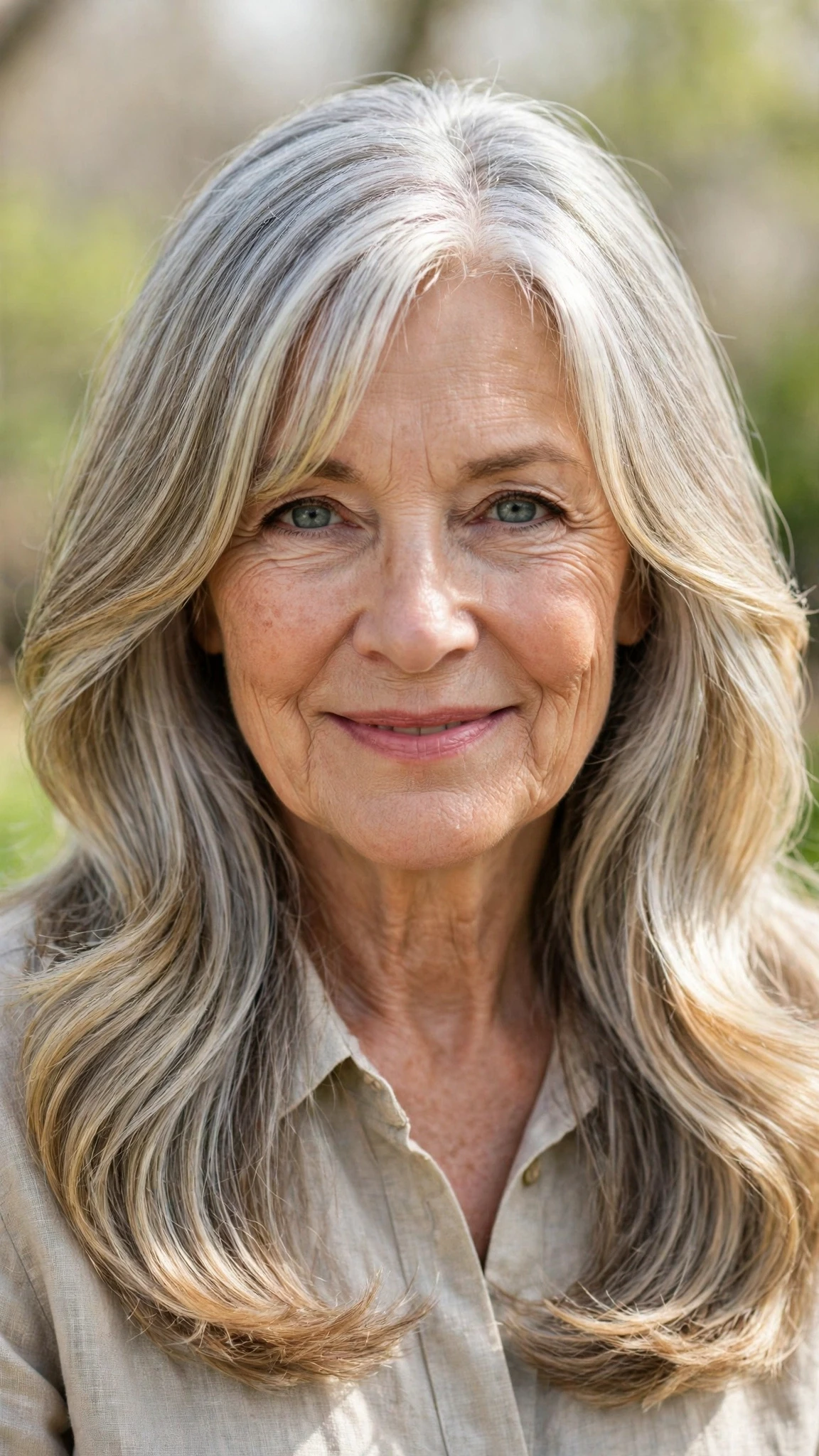 38 Sun kissed highlights for women over 60 with long hair and natural shine That Are Chic, Fresh and Flattering 35 Sun Kissed Highlights With Long Hair And Natural Shine With A Polished Blowout, Curtain Pieces And Silver-Blended Brightness