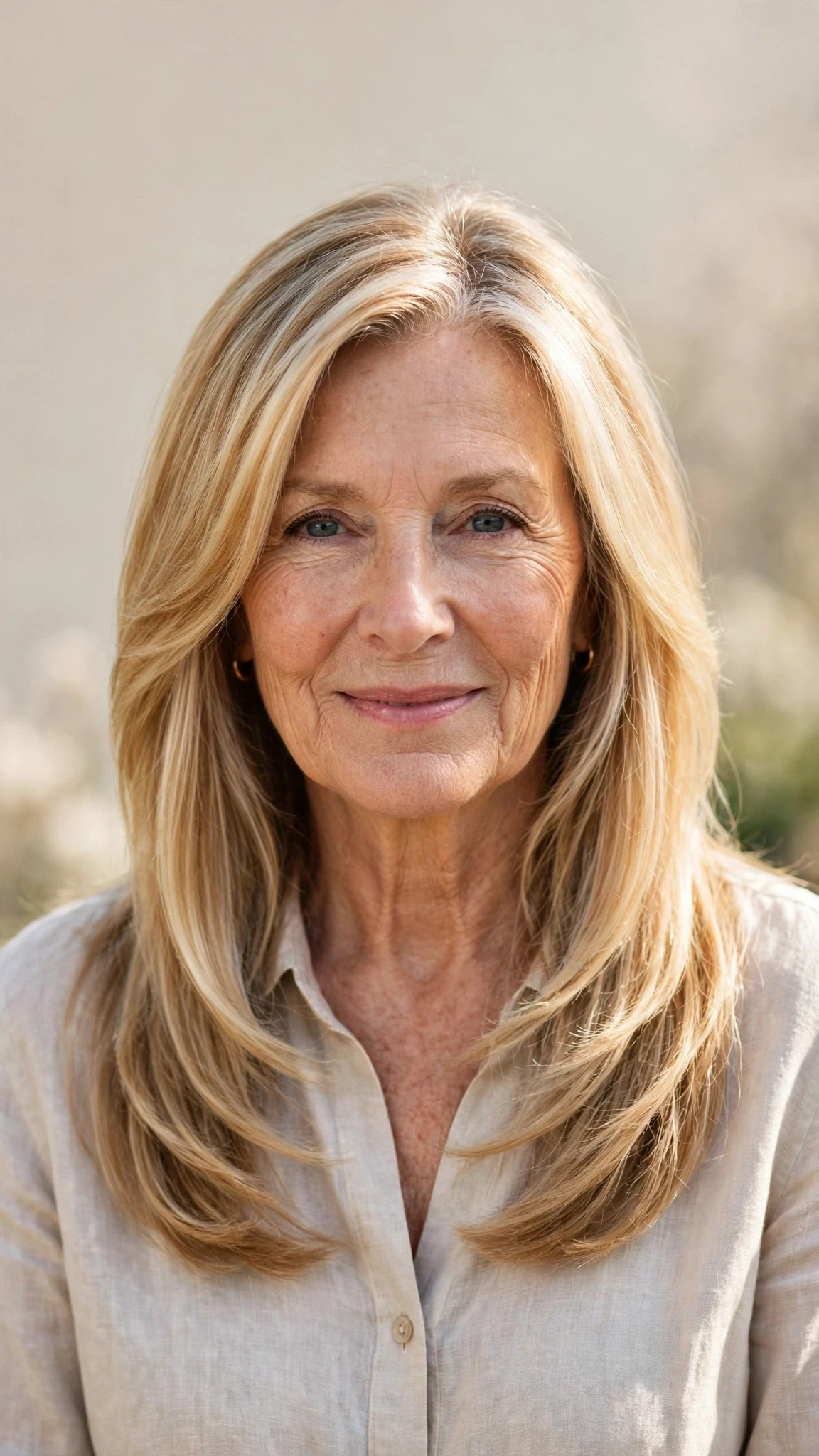 Sun Kissed Highlights Hairstyles For Easter With A Fresh Cut With Smooth Glossy Lengths, Face-Framing Layers And Honey Blonde Shine