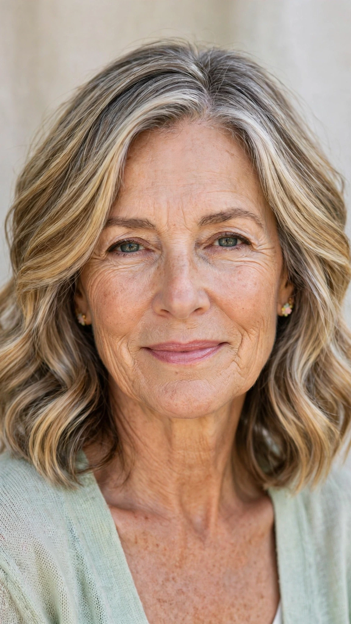 Sun Kissed Highlights Hairstyles For Easter With A Fresh Cut With A Relaxed Lived-In Wave, Blunt Ends With Soft Layers And A Fresh Salon Shine