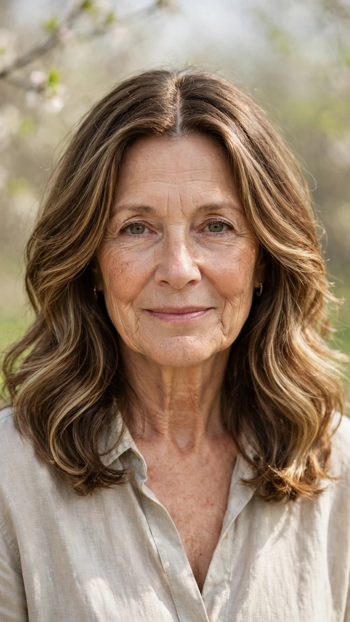 Sun Kissed Highlights Hairstyles For Easter With A Fresh Cut With A Relaxed Lived-In Wave, A Centre Part With Soft Layers And Natural Brunette Depth