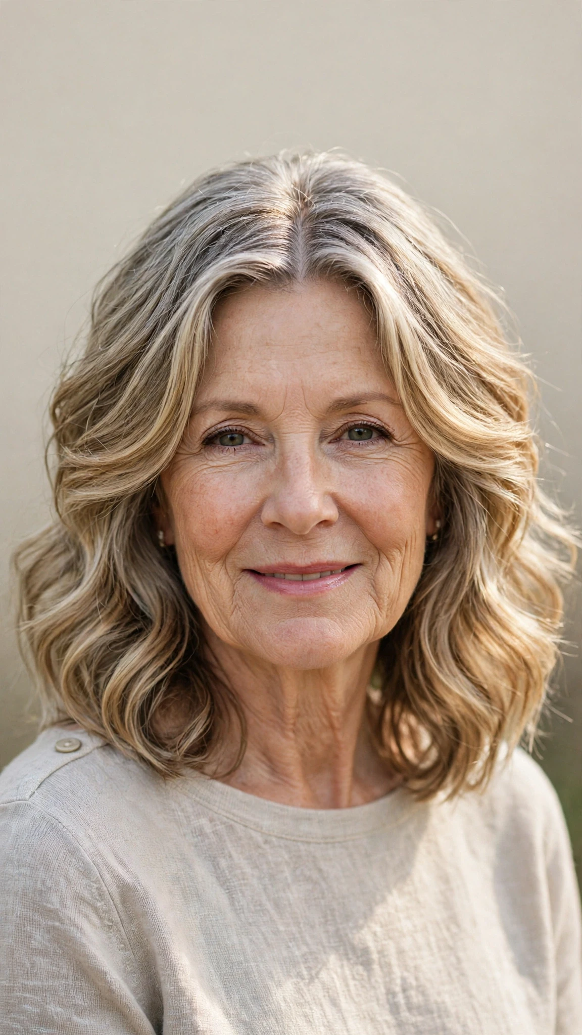 Sun Kissed Highlights Hairstyles For Easter With A Fresh Cut With A Relaxed Lived-In Wave, A Centre Part With Soft Layers And Soft Golden Pieces
