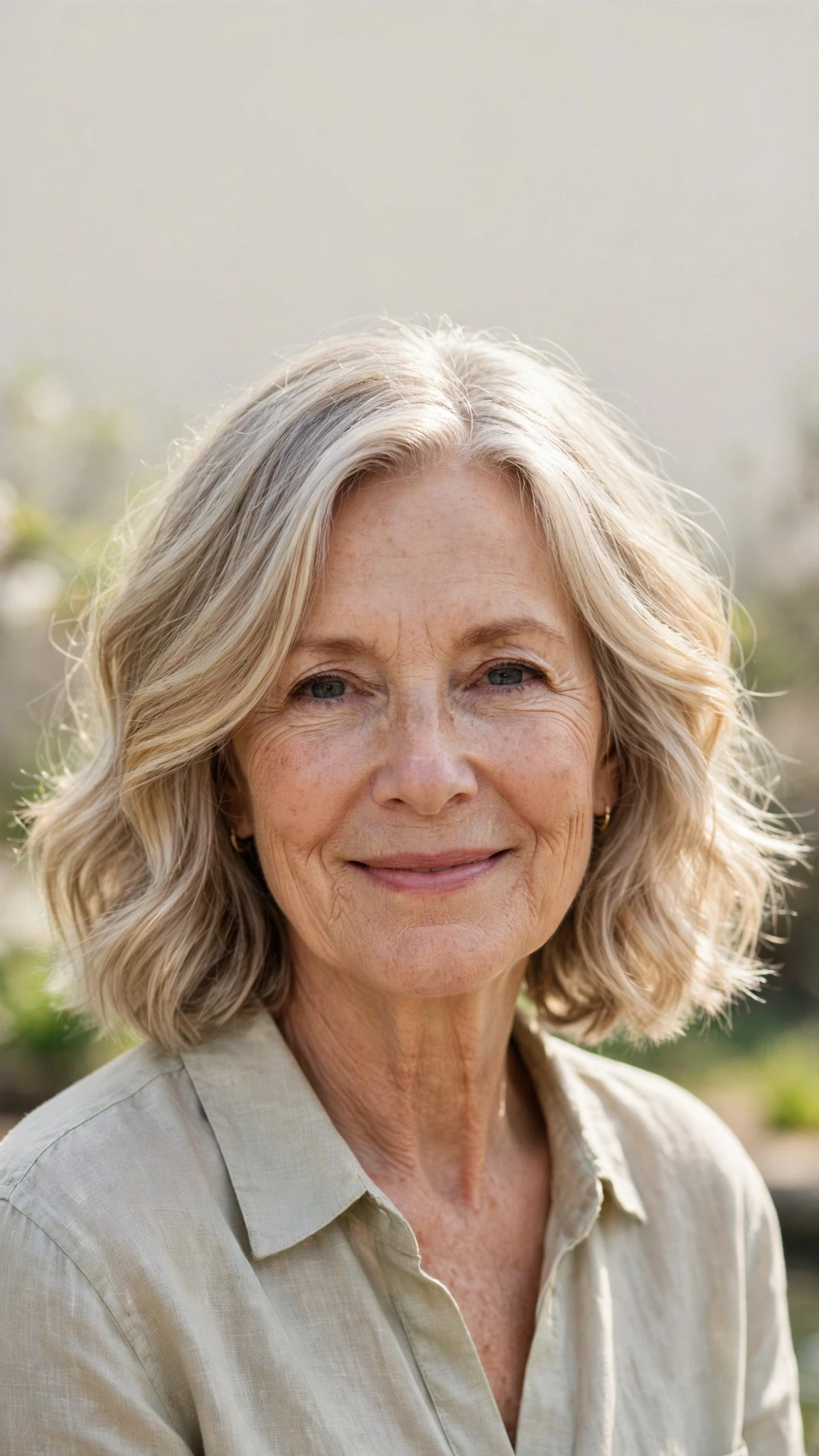 Sun Kissed Highlights Hairstyles For Easter With A Fresh Cut With A Relaxed Lived-In Wave, Blunt Ends With Soft Layers And Cool Ash Softness