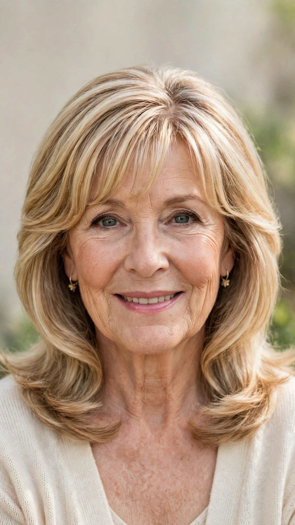 Sun Kissed Highlights Hairstyles For Easter With A Fresh Cut With A Polished Blowout, Curtain Pieces And Delicate Blonde Dimension