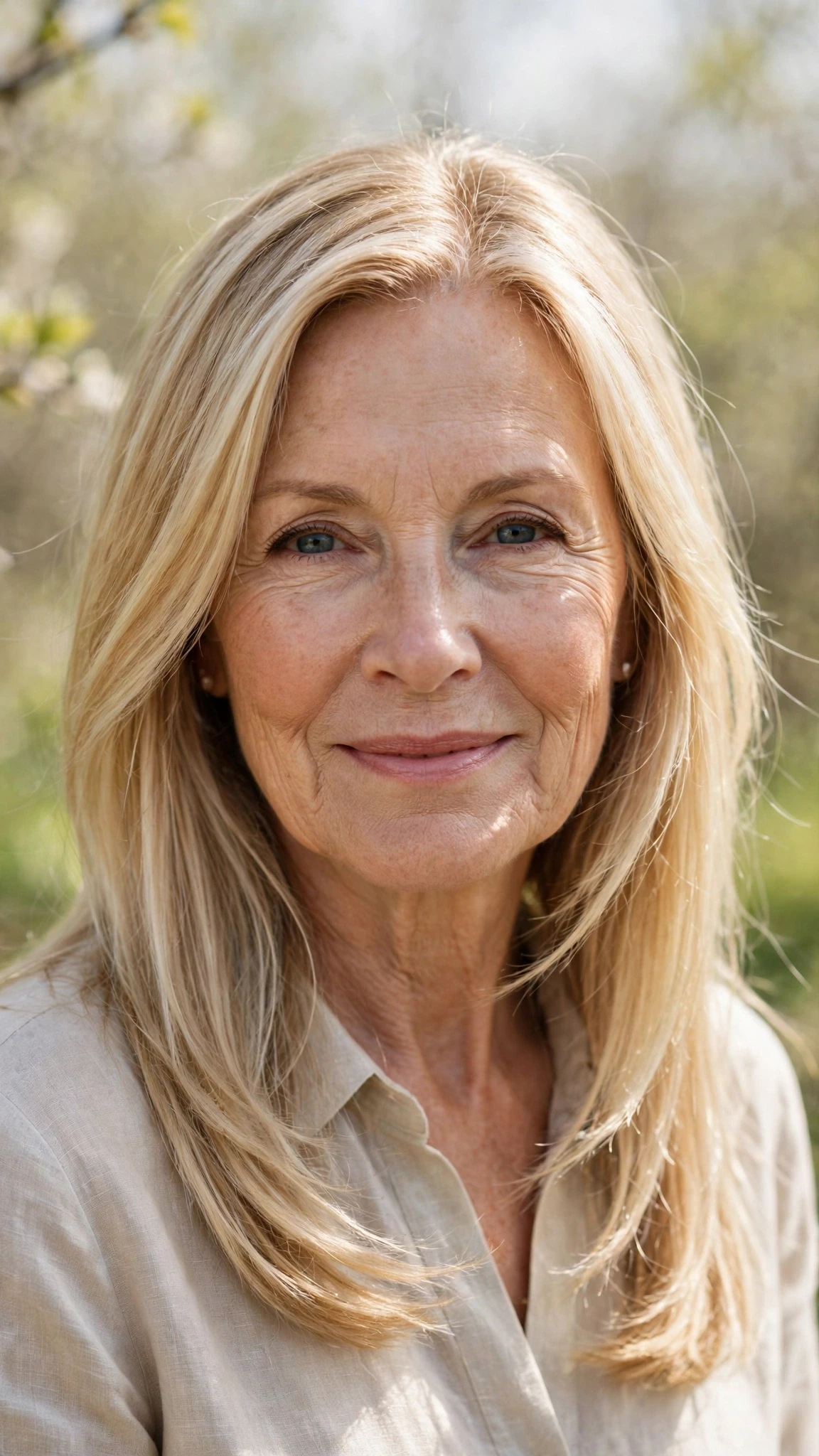 Sun Kissed Highlights Hairstyles For Spring With Soft Blonde Pieces With A Sleek Straight Finish, Wispy Pieces Around The Face And Honey Blonde Shine