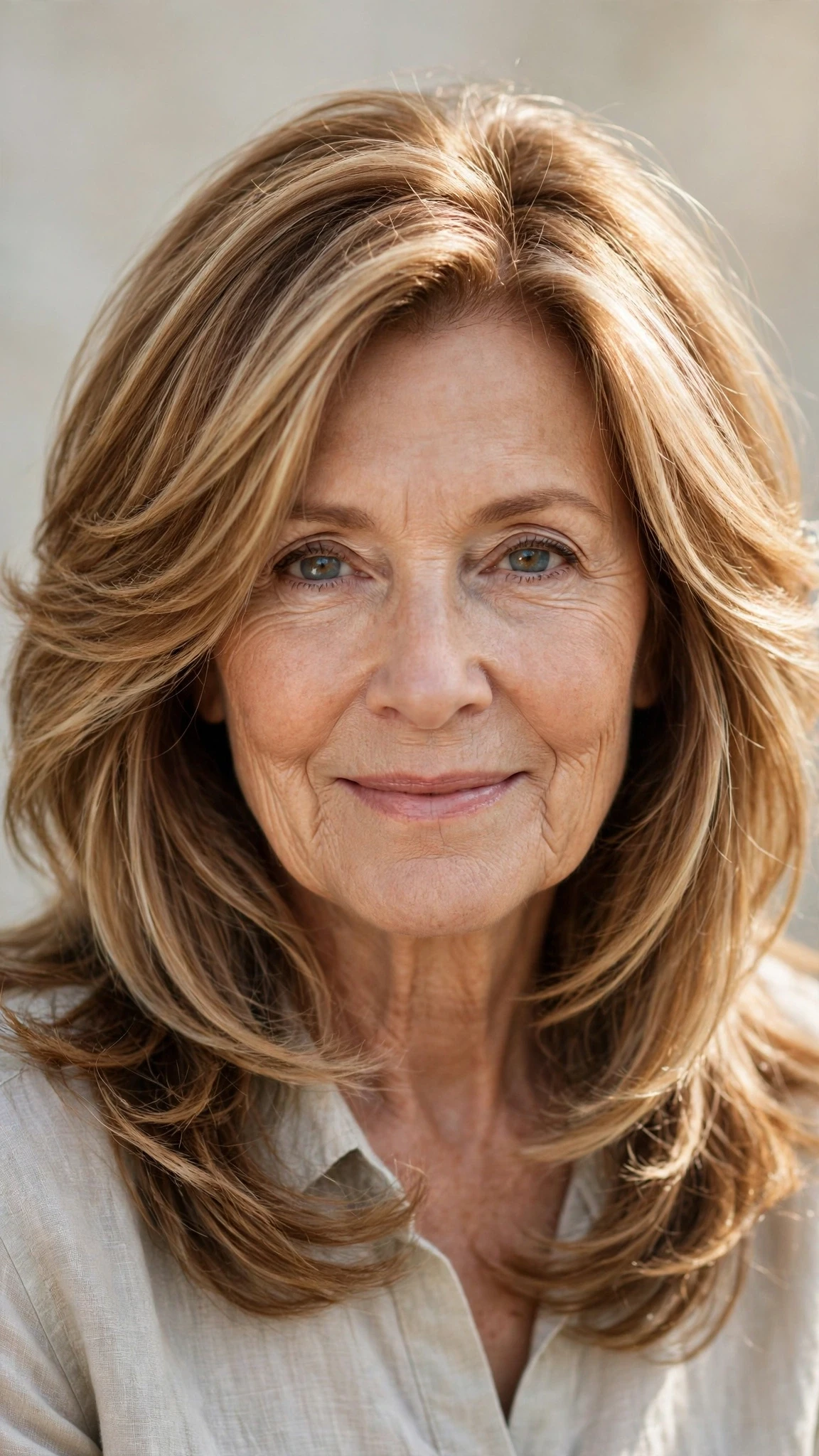Sun Kissed Highlights Hairstyles For Spring With Soft Blonde Pieces With Silky Smooth Strands, A Layered Shape That Moves And Warm Caramel Tones