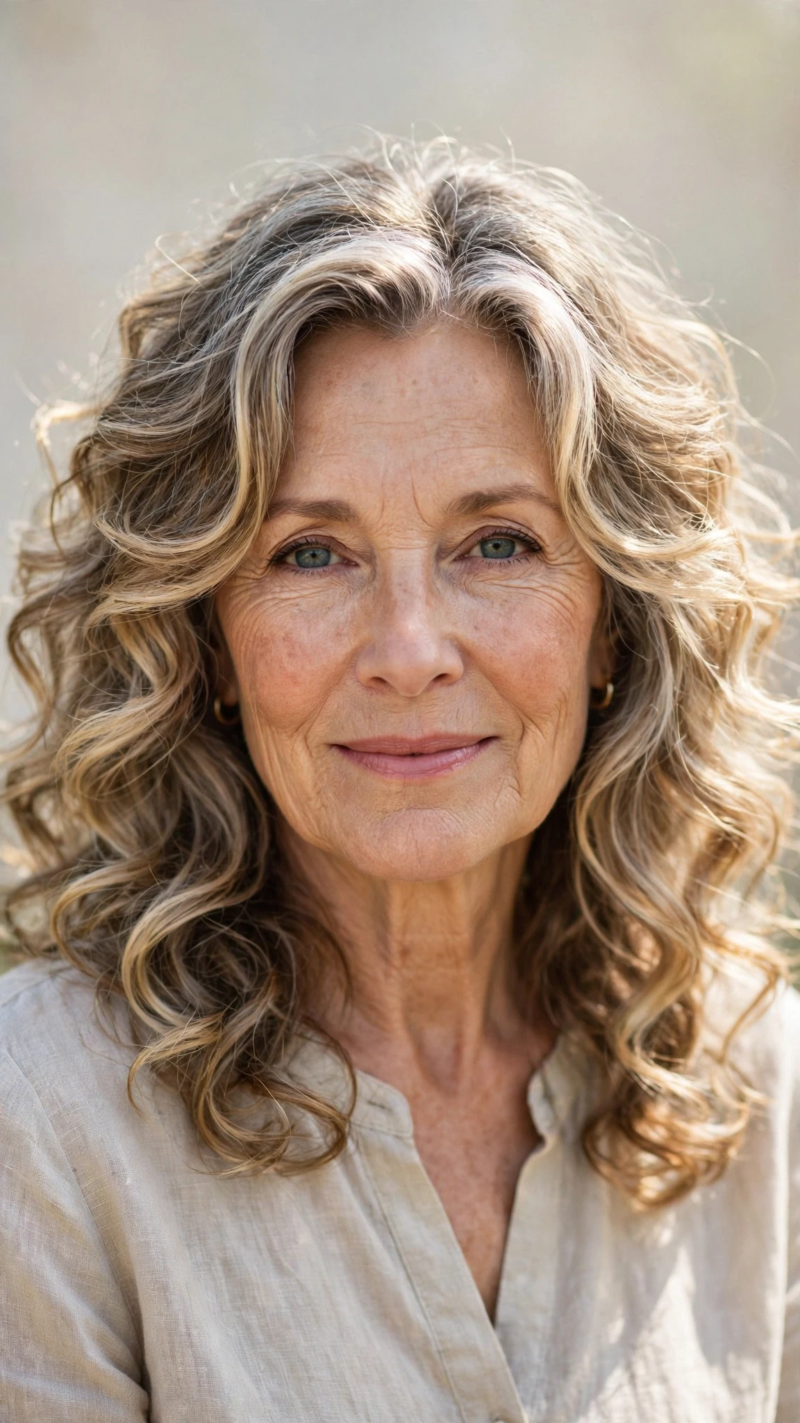 Sun Kissed Highlights Hairstyles For Spring With Soft Blonde Pieces With Loose Romantic Curls, Face-Framing Layers And Sunlit Dimension