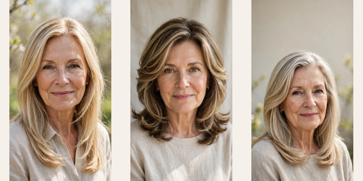 28 sun kissed highlights hairstyles for women over 60 for spring with soft blonde pieces