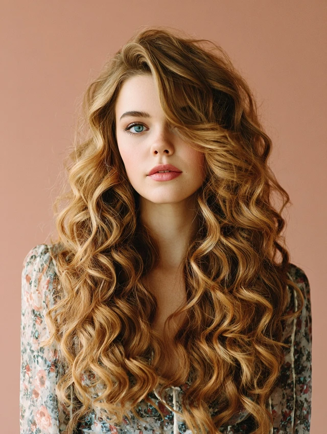Soft Weekend Curls With A Warm Coat
