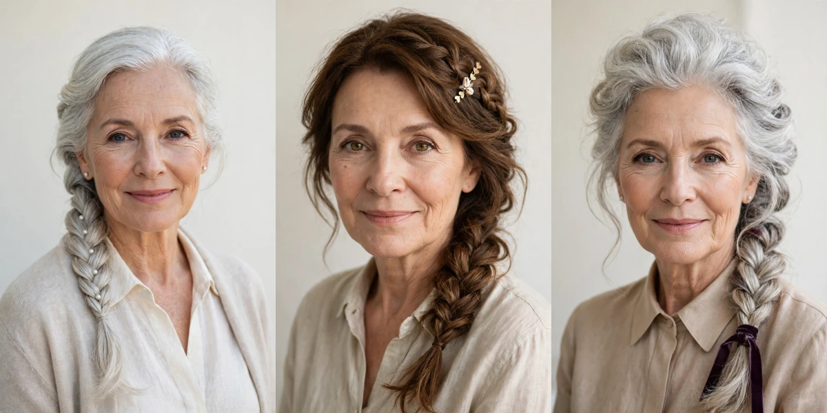 28 Valentine Braided Hairstyles for Women Over 60 with a Soft Side Braid That Are Romantic, Chic and Easy to Wear