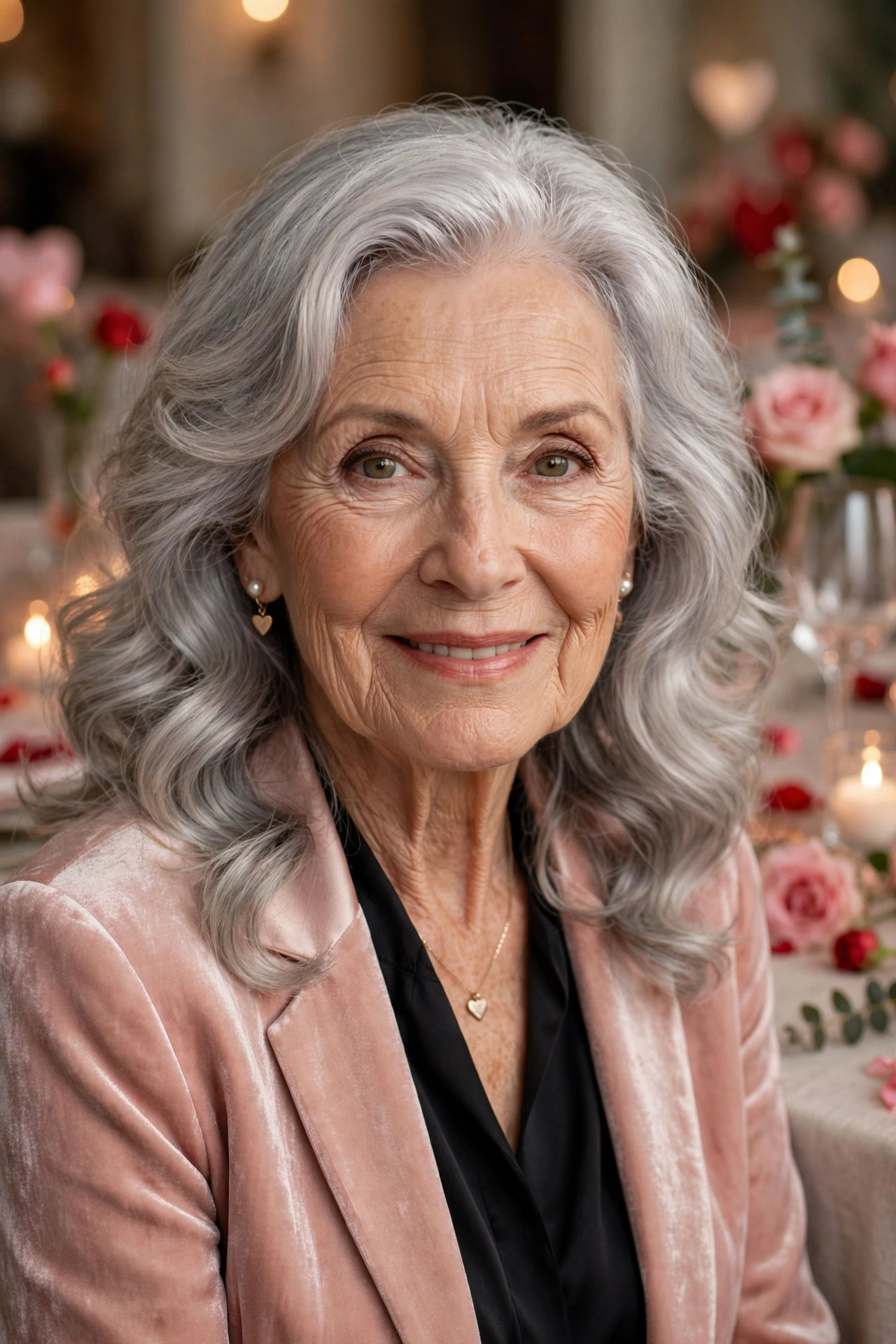 soft silver waves with shine in soft silver grey with polished ends