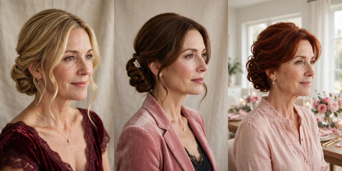 18 Valentine Updos for Women Over 40 with a Romantic Low Chignon That Are Elegant and Easy