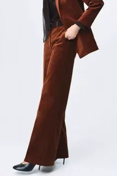 Chocolate Velvet Blazer and Black Velvet Trousers