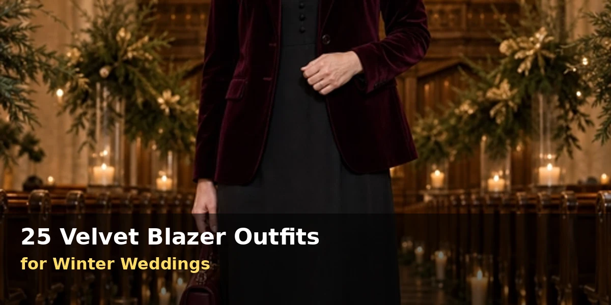 25 Velvet Blazer Outfits for Winter Weddings