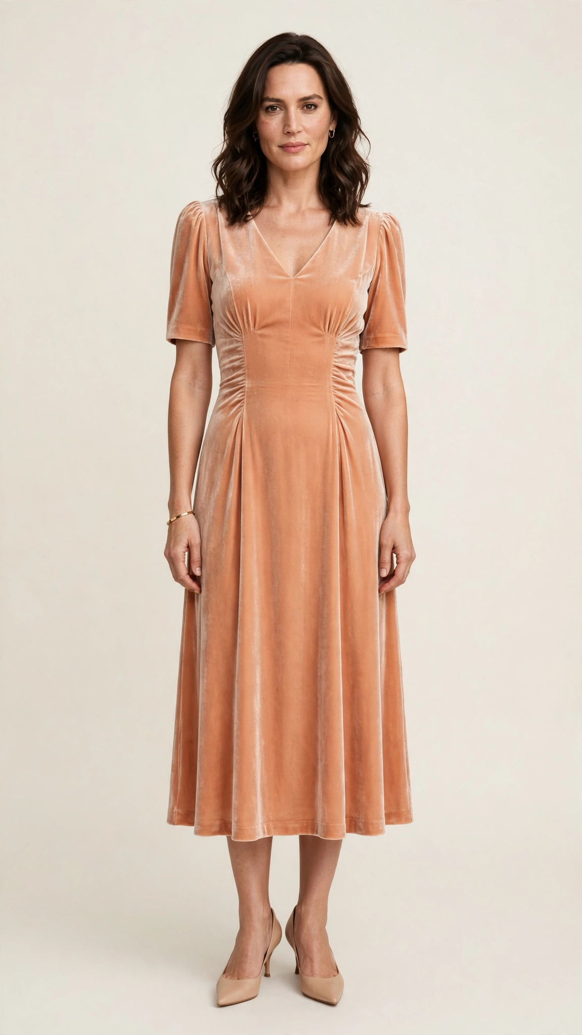 Velvet Midi Dress Outfit 26
